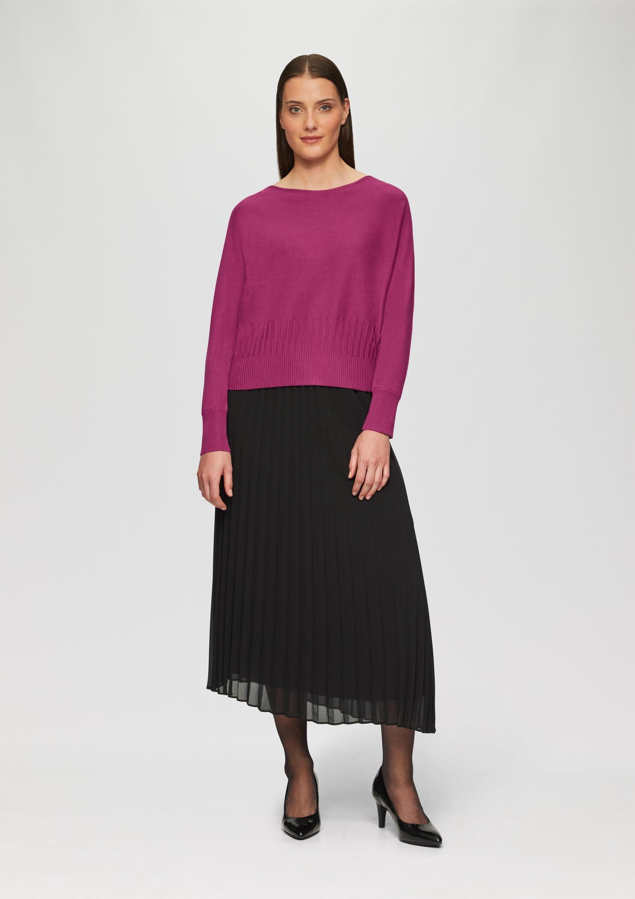 s.Oliver Longpullover Strickpullover Strickpullover mit Strukturmuster günstig online kaufen