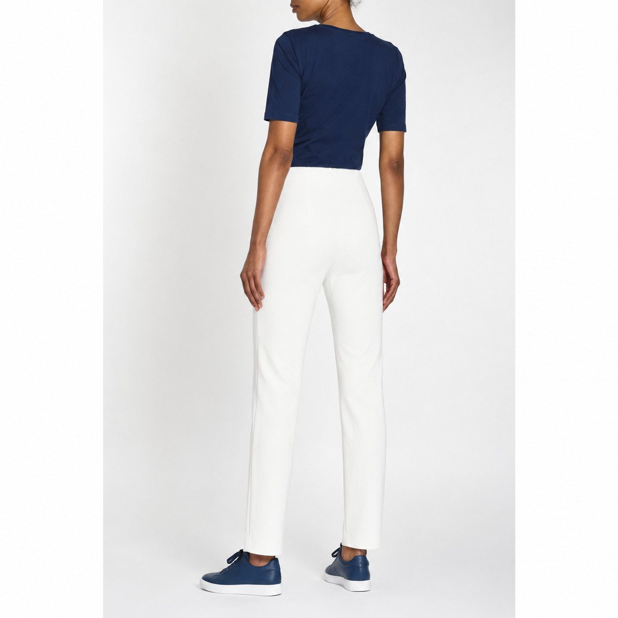 ROBELL Stoffhose Bengaline Damenhose Stretch Schlupfhose mit Comfortbund Beruf Businesshose Damen und zugleich Freizeithose Damen