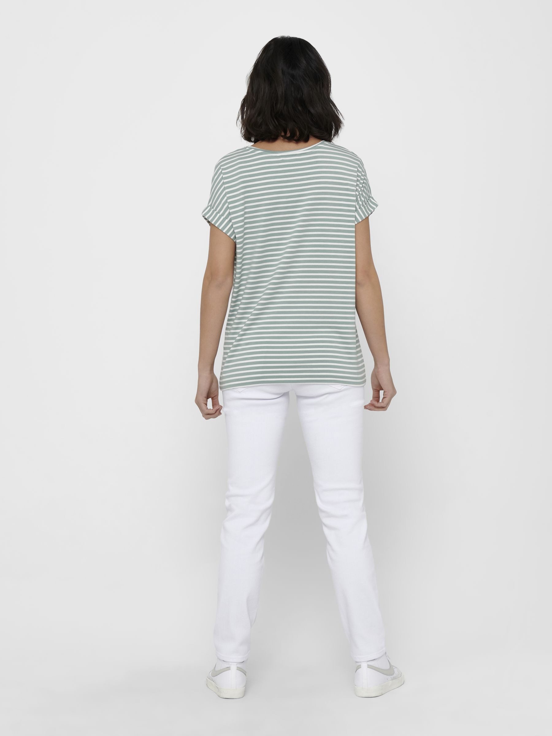 ONLY T-Shirt Gestreiftes T-Shirt mit Rundhalsausschnitt, günstig online kaufen