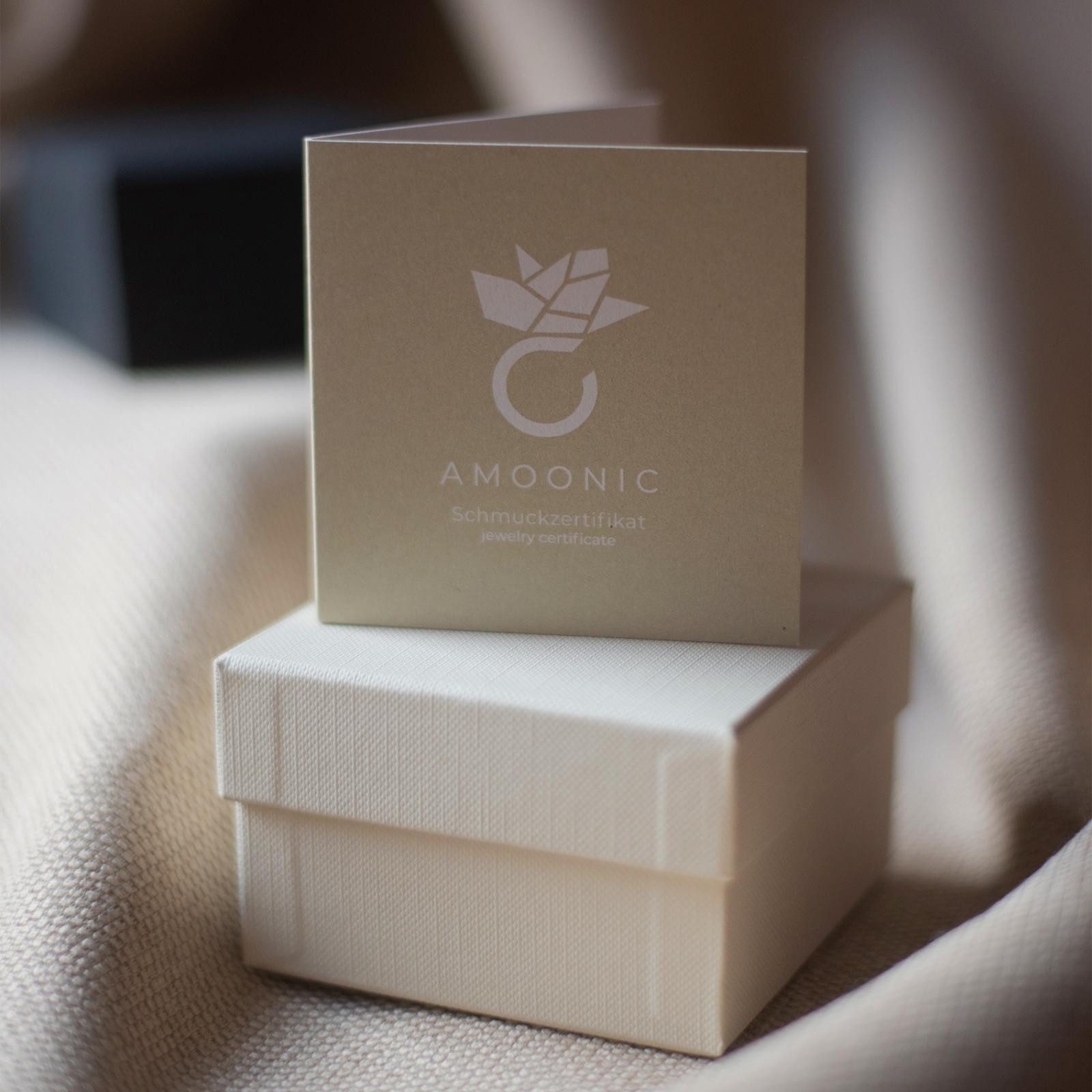 Amoonic Verlobungsring Damenring Silber 925 mit Zirkonia Silberring Geschenk Damen (inkl. Schmucketui)