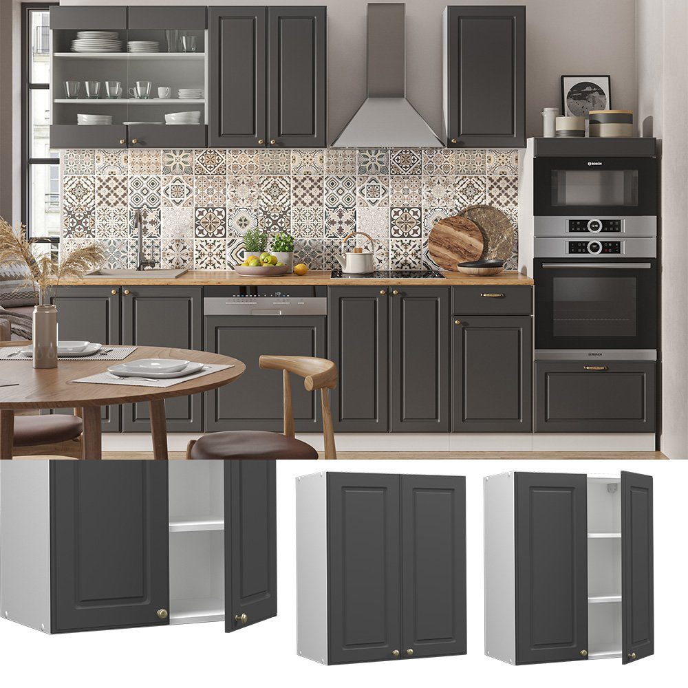 Vicco Hängeschrank Fame-Line, Anthrazit-Gold/Weiß, 60 cm günstig online kaufen