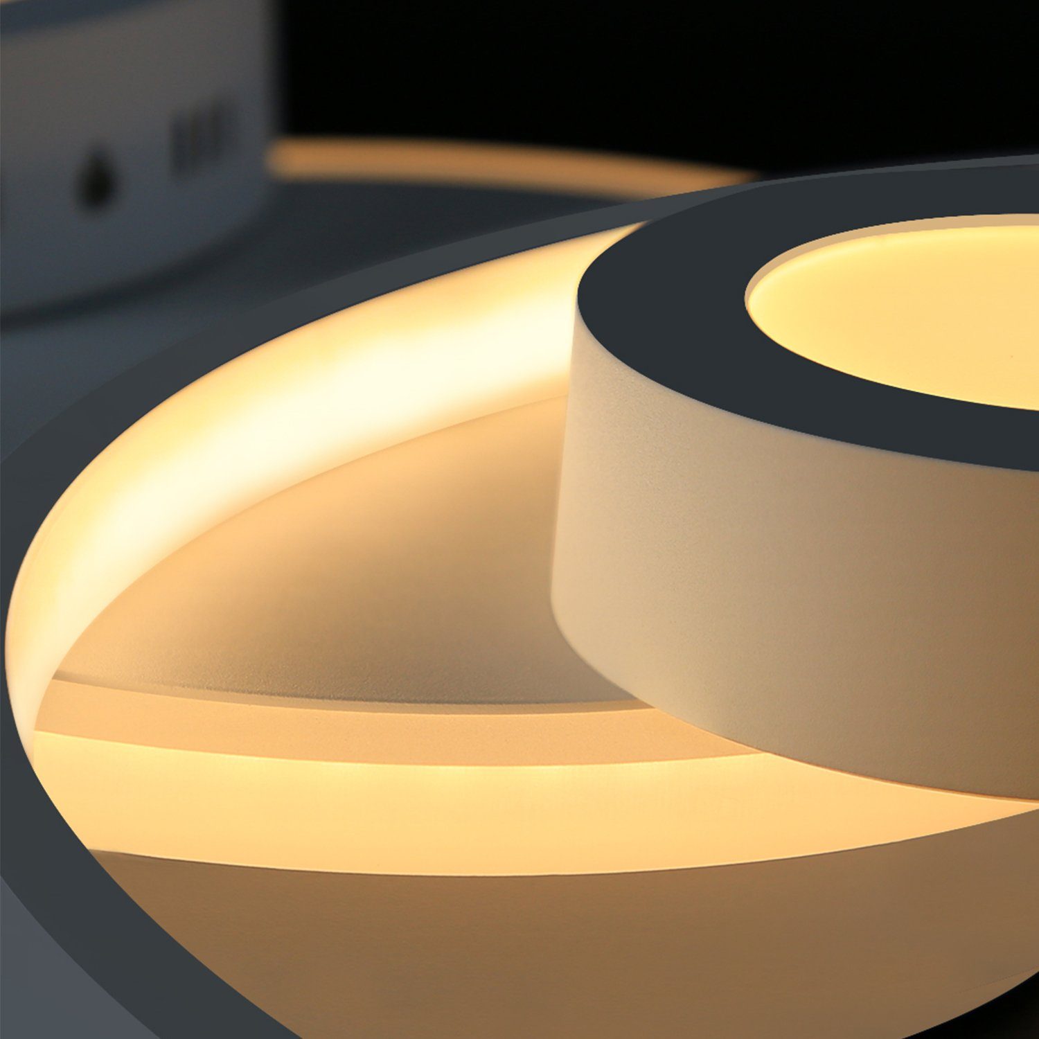 LED integriert, Dimmbar Ringoptik Design ZMH weiß, fest Milchstraße 50W LED Deckenleuchte dimmbar