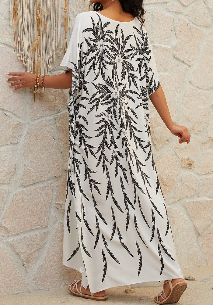 Lovolotti Strandkleid XXL Viskose Kleid Damen LO-KLDE-L14 große Größe Kleider Blumenkleid Dress Freizeitkleid Strandkleid