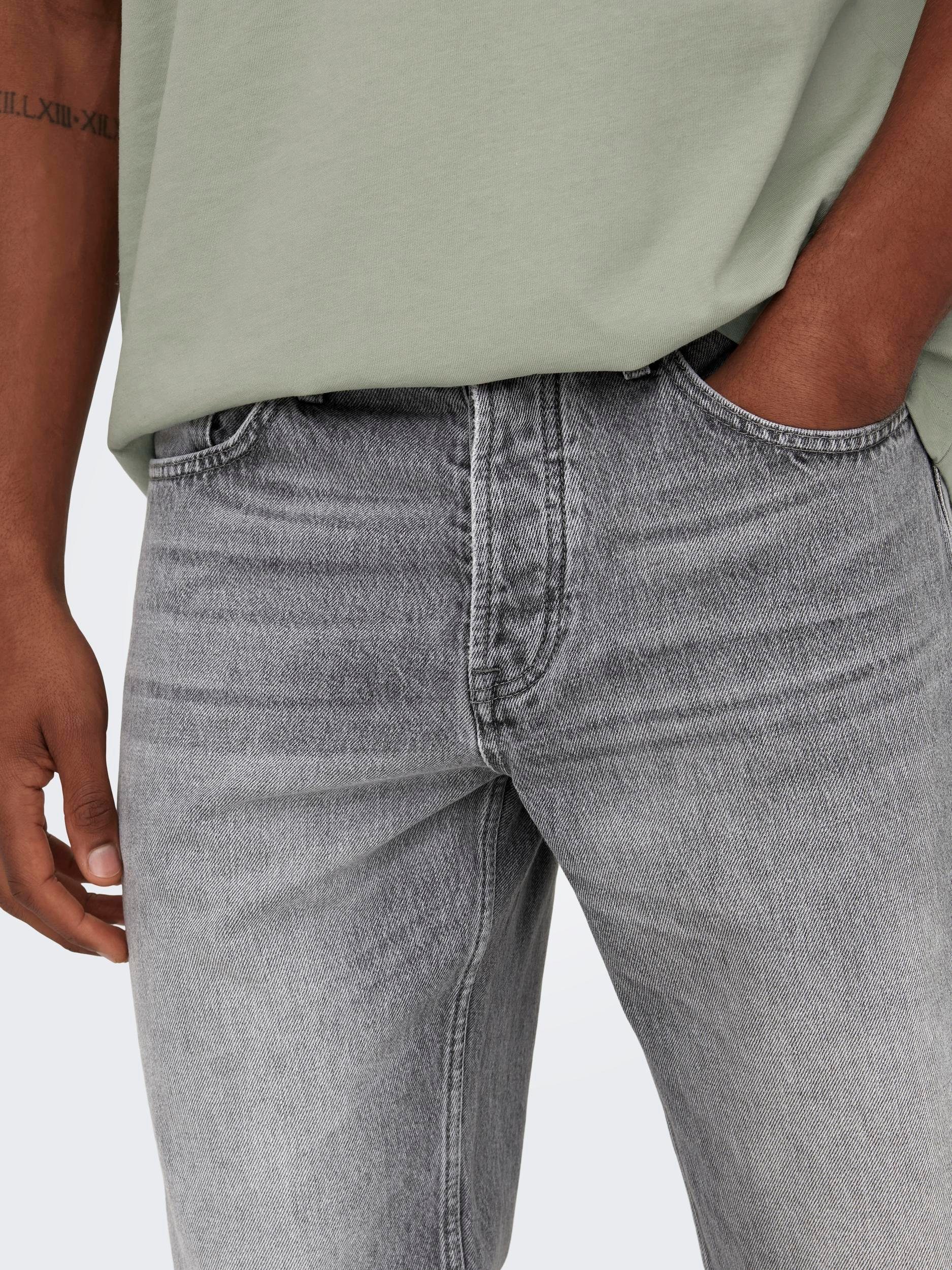 ONLY & SONS Loose-fit-Jeans STRAIGHT ONSEDGE NOOS Denim DNM 0017 Grey DOT Medium BROMO