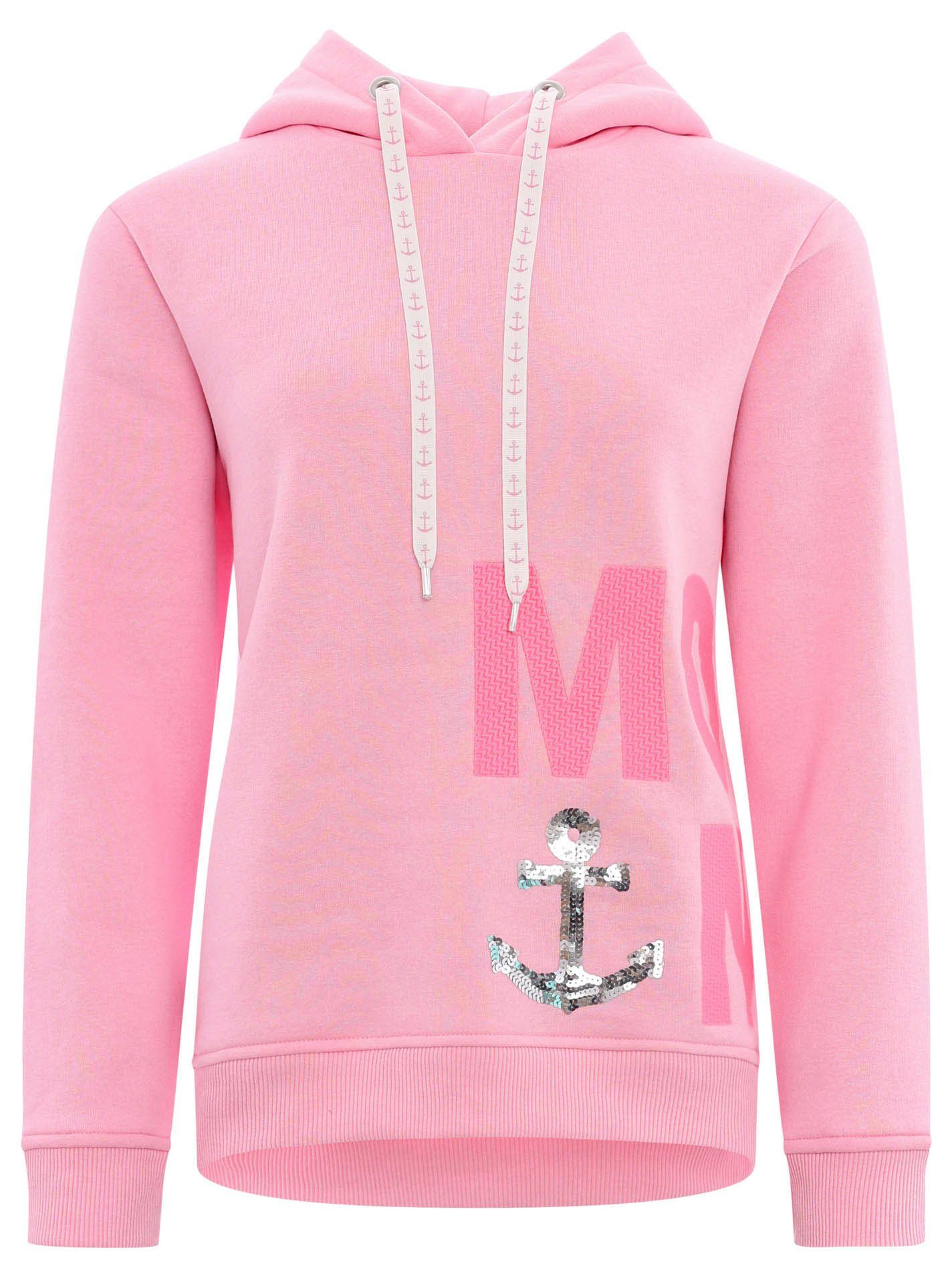 Zwillingsherz Hoodie "Paillette MOIN" mit Paillettenanker günstig online kaufen