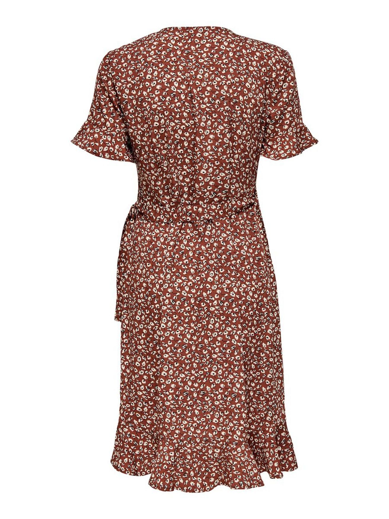 ONLY Shirtkleid (knielang, 1-tlg) ONLOLIVIA S/S WRAP DRESS WVN NOOS