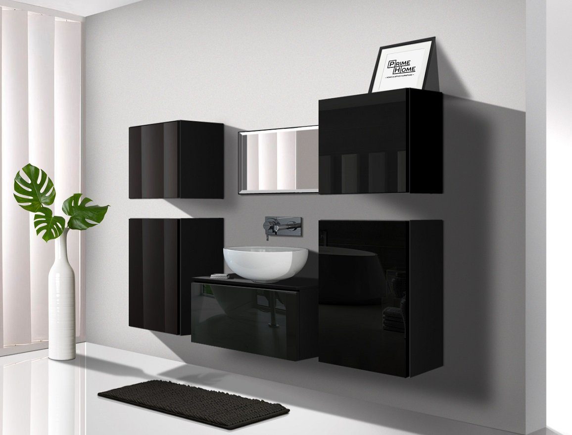 ROYAL24_MARKT Badmöbel-Set -Exklusive Badmöbel 2024/Hochwertige Designs für zeitgemäße Badezimmer, (Komplett Set, 6-St., ALIUS 19), Premium-Qualität - Moderne Eleganz - Hochwertigen Materialien