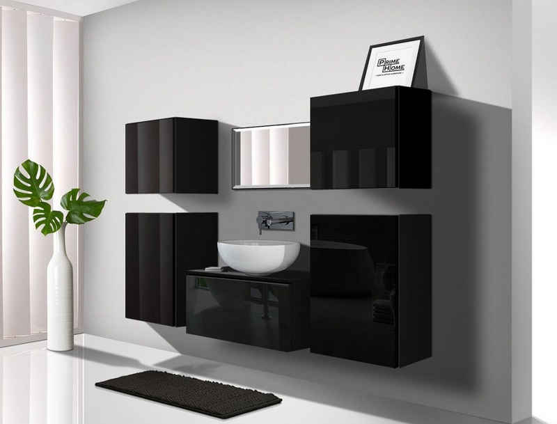 ROYAL24_MARKT Badmöbel-Set Exklusive Badmöbel 2024/Hochwertige Designs für zeitgemäße Badezimmer, (Komplett Set, 6-St., ALIUS 19), Premium-Qualität - Moderne Eleganz - Hochwertigen Materialien