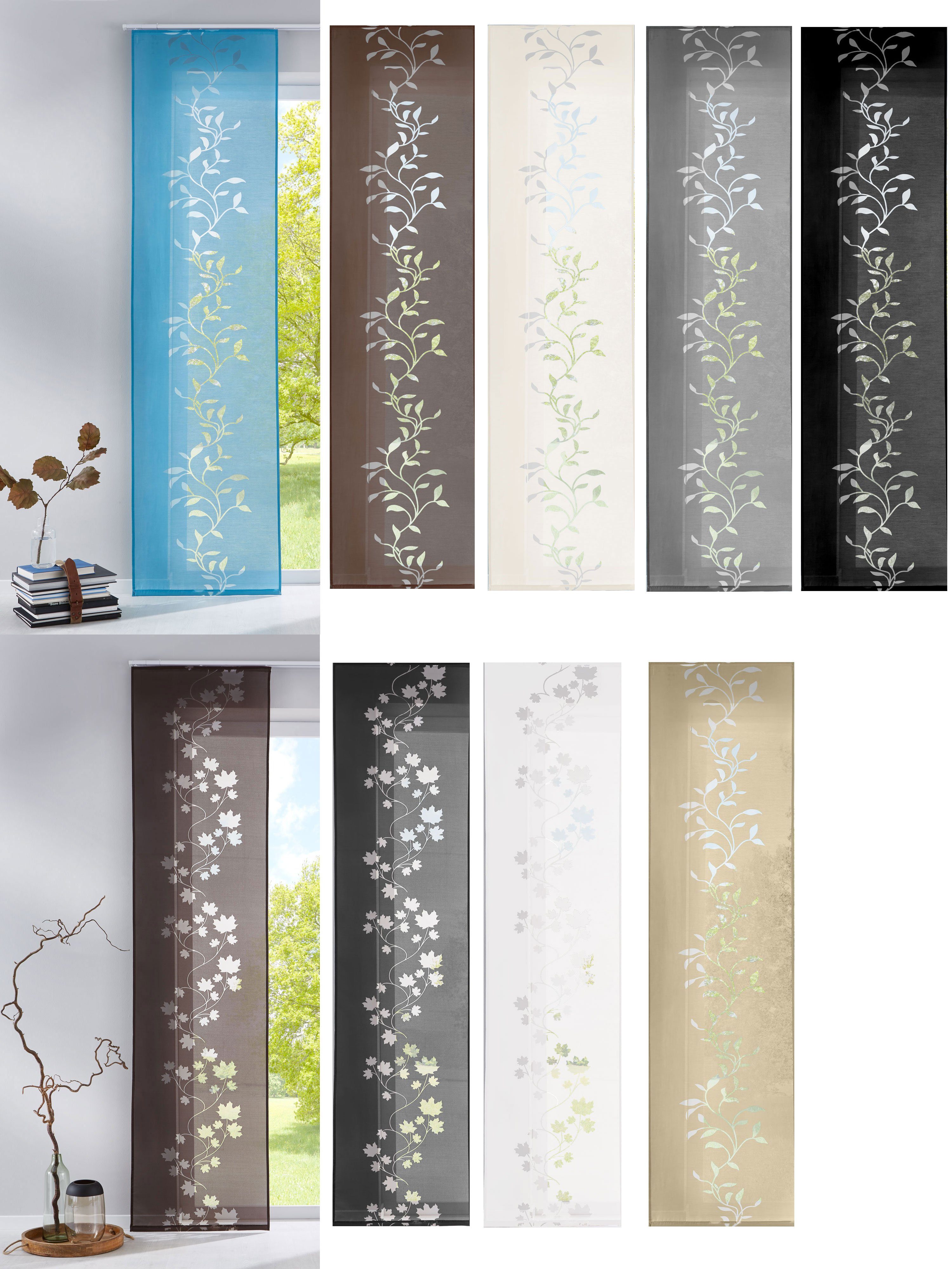 Gardinenbox Schiebegardine (2 St), Paneelwagen, blickdicht, Flächenvorhang günstig online kaufen