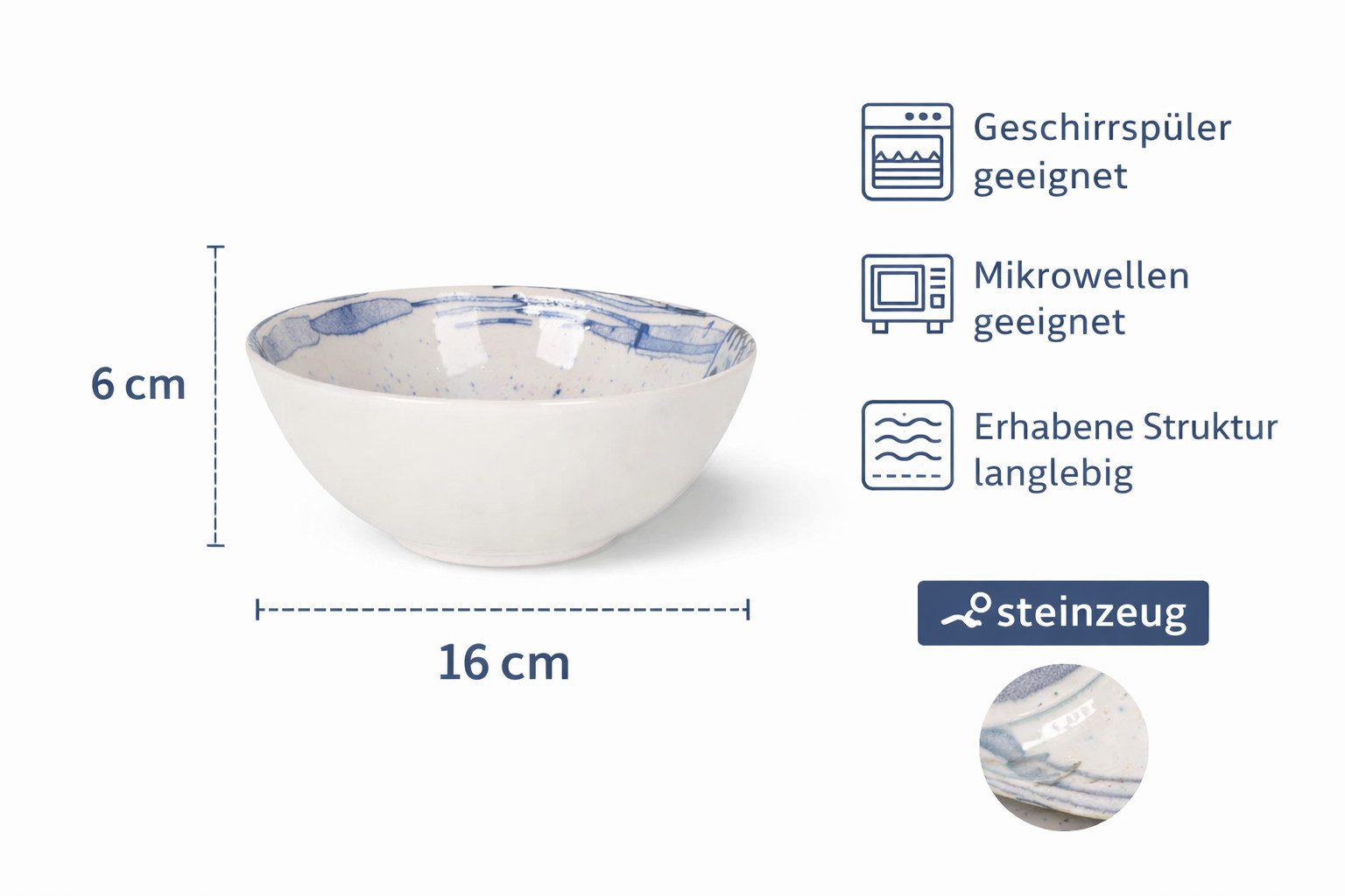 WestCraft Speiseteller Teller im mediterranen Design mit Sardinen-Motiv 2.0, Maritime Teller, (4 St), 4er Set, hochwertig und robust - langlebig und vielseitig  – Bild 3 von 4