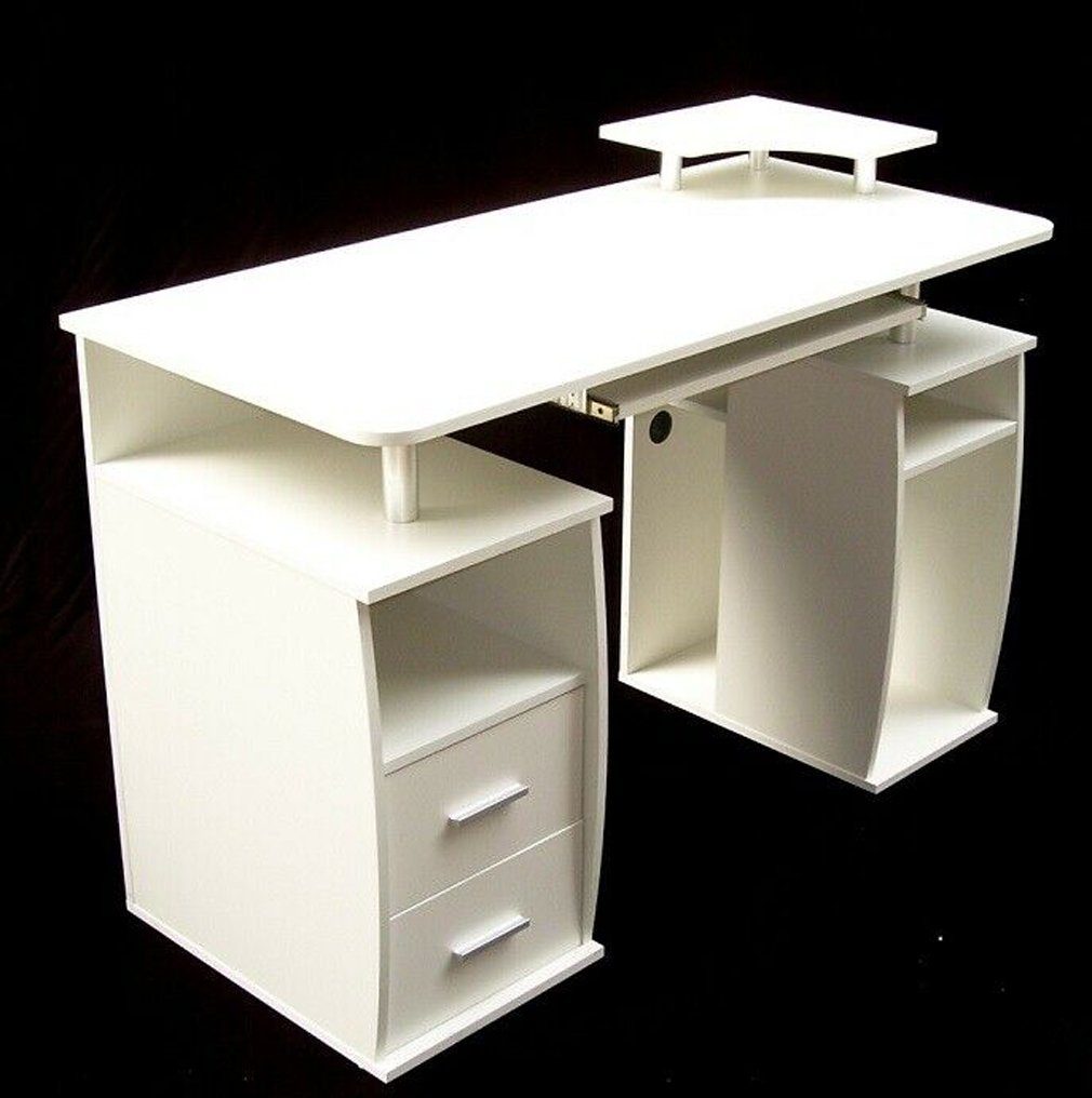 Apex Schreibtisch Computertisch PC-Tisch 120cm Gamingtisch Schreibtisch weiß 57040 – Bild 5 von 5