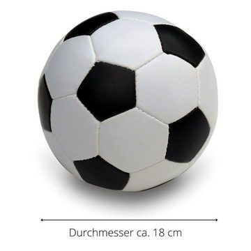 alldoro Softball 60312, Ø 18 cm schwarz-weiß, extra weicher Spielball für Kinder