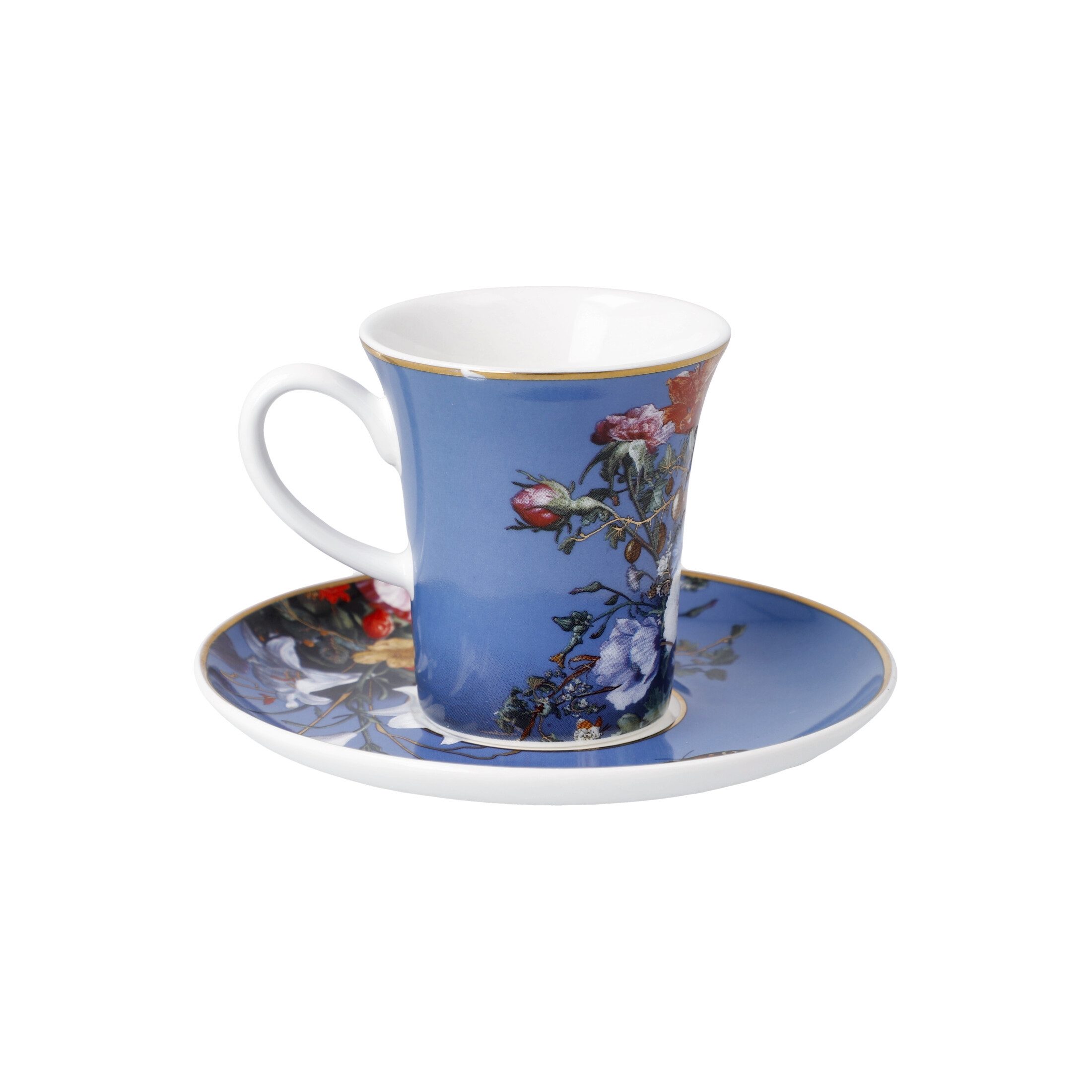 Goebel Espressotasse Jan Davidsz de Heem, Porzellan, Höhe: 7cm, Farbe: Mehrfarbig, Motiv: Sommerblumen