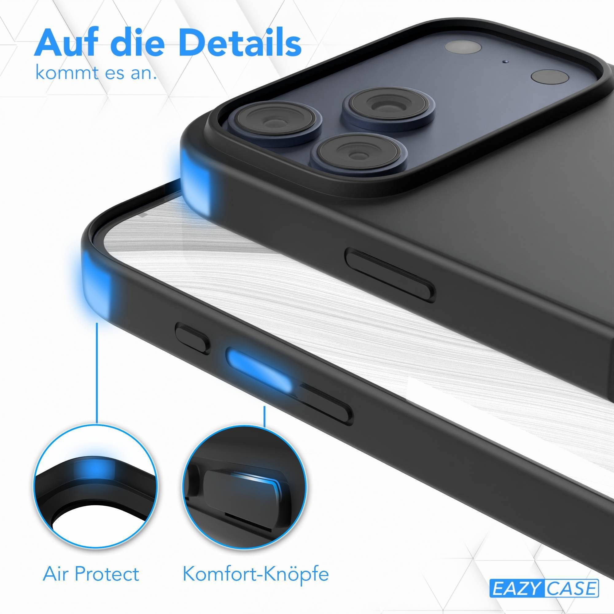 EAZY CASE Handyhülle Outdoor Case für Apple iPhone 17 Pro Max 6,9 Zoll, Hülle Outdoor kratzfest Schutzhülle mit Kameraschutz Robust Schwarz – Bild 4 von 5