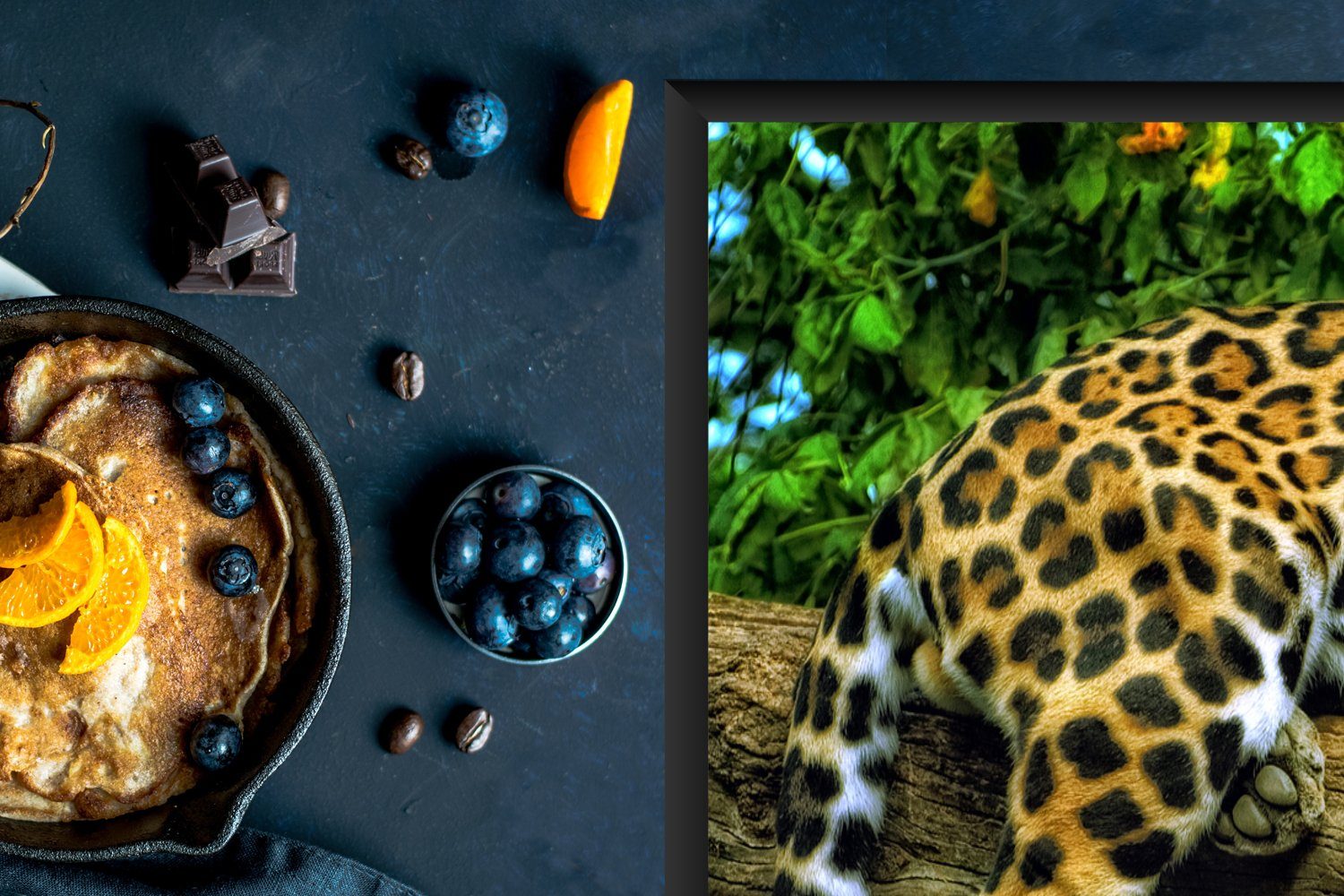 - Jaguar, Tropisch Tiere cm, 70x52 MuchoWow nutzbar, (1 - Vinyl, Ceranfeldabdeckung Arbeitsfläche Mobile Herdblende-/Abdeckplatte tlg),