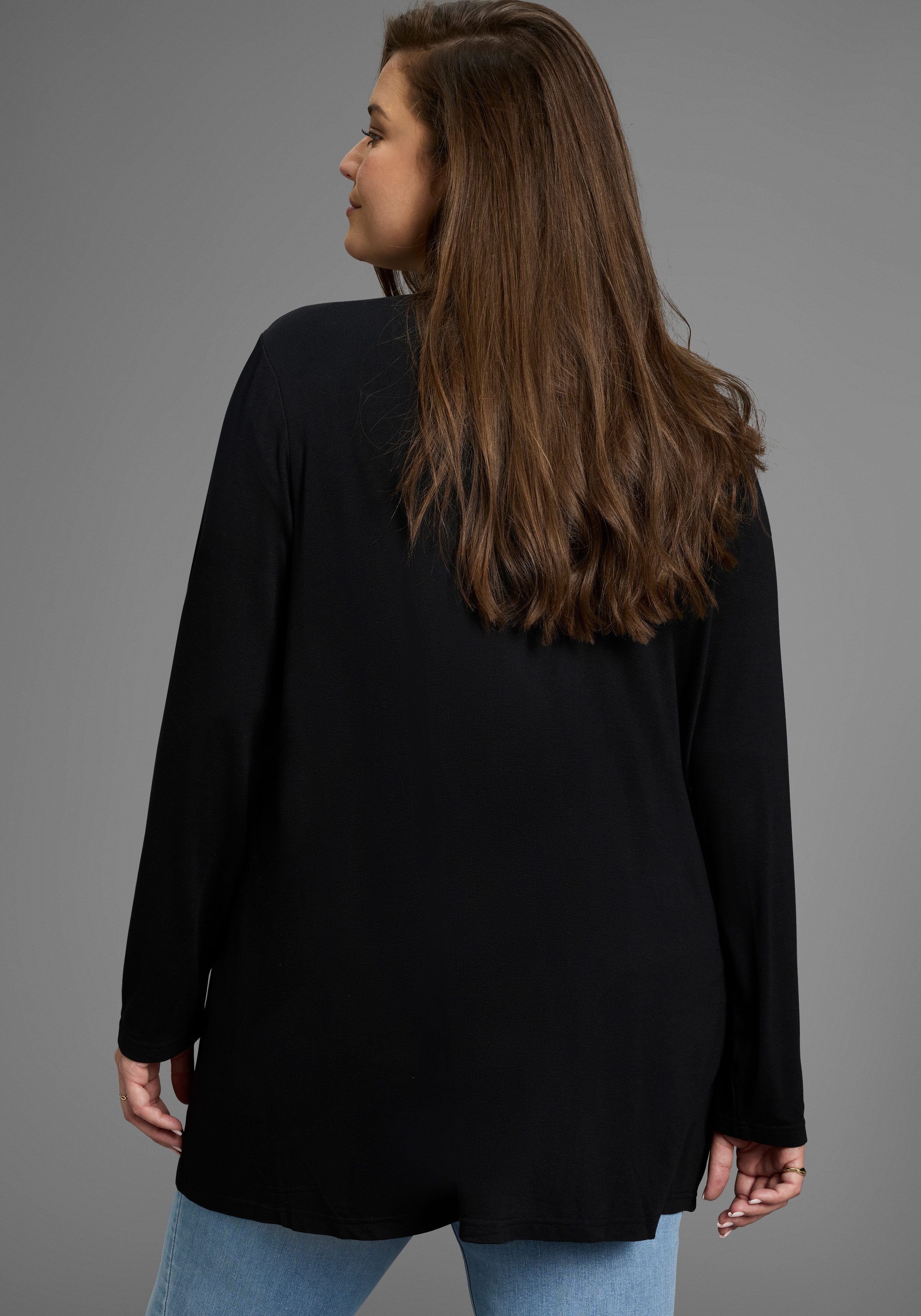 Laura Scott CURVE Strickjacke aus angenehmem Jerseymaterial - GROSSE GRÖSSE günstig online kaufen