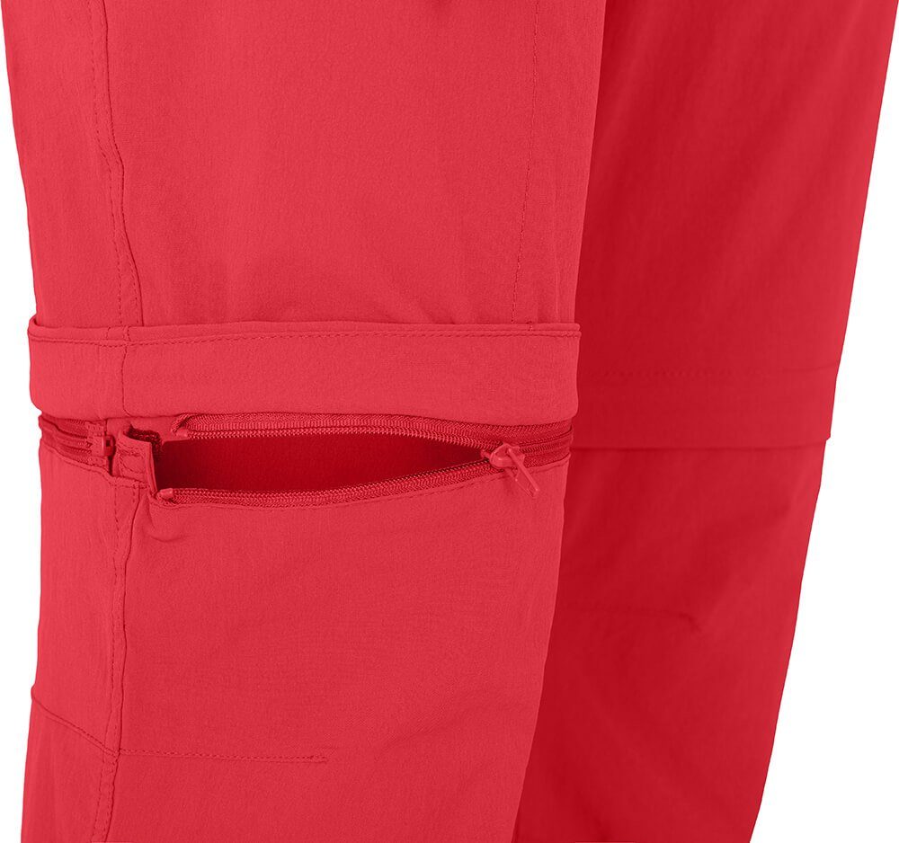 Bergson Zip-off-Hose pflegeleicht, Zipp-Off BENNETT Damen Kurzgrößen, pink vielseitig, Wanderhose, (slim)