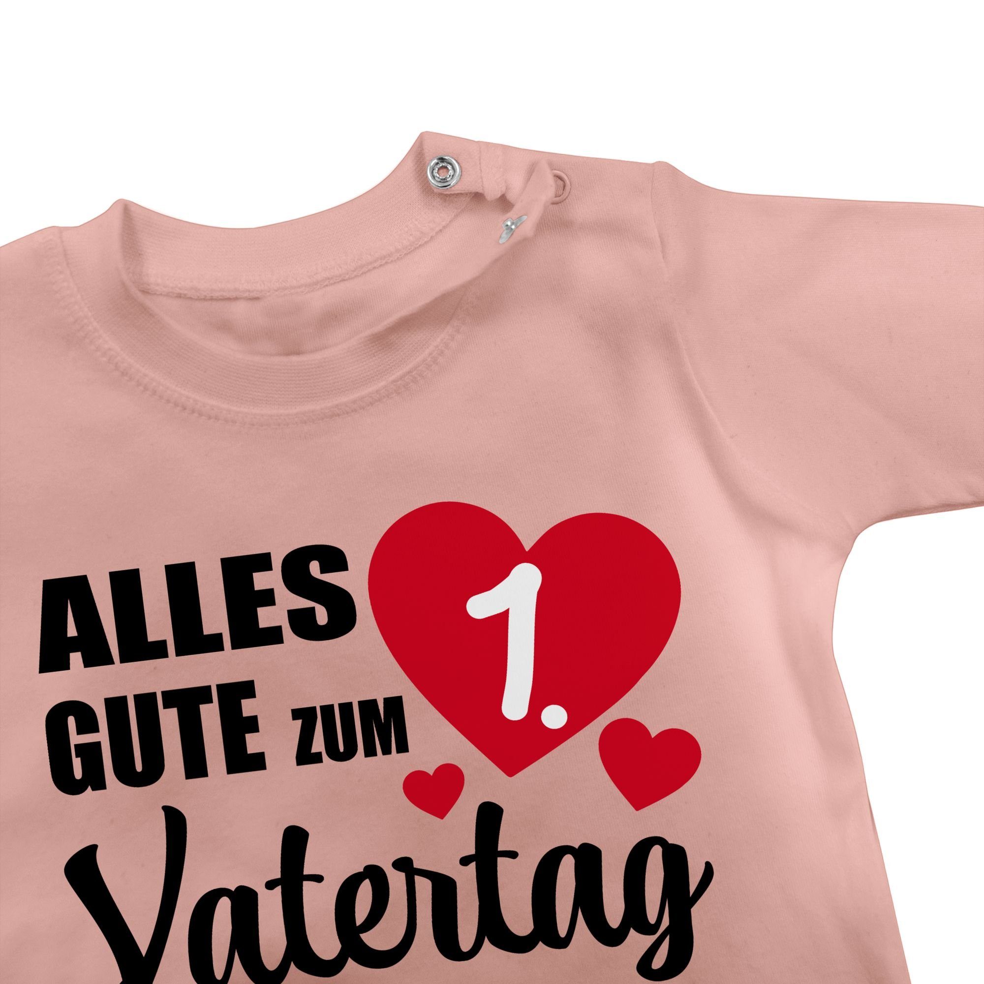 T-Shirt - zum Geschenk Vatertag Vatertag ersten 2 Alles Shirtracer 1. Papa Babyrosa Vatertag Baby gute
