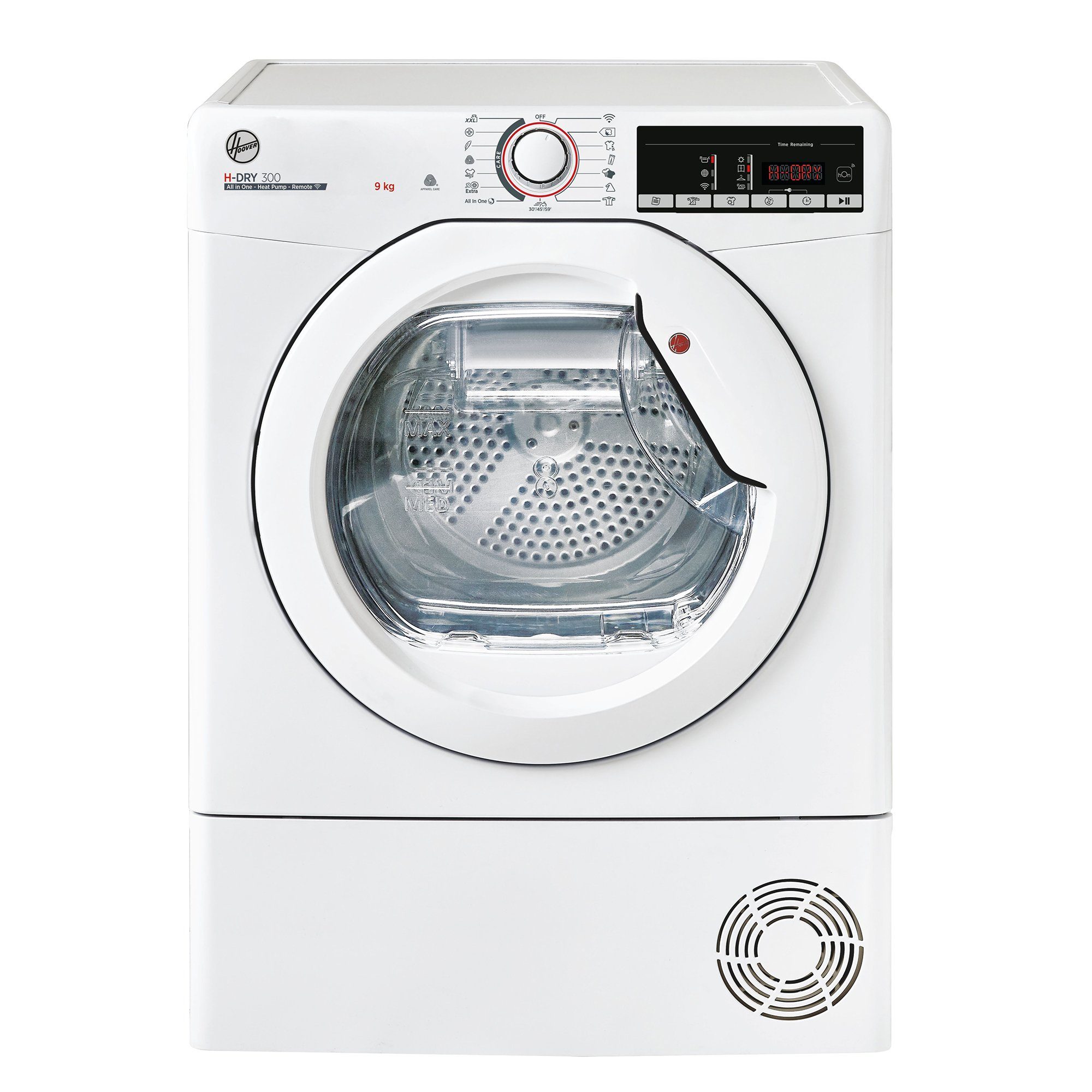 Hoover Wärmepumpentrockner Link X-Care Design HLE H9A2TE-S, Digitaldisplay, Startzeitvorwahl (bis zu 24 Std)