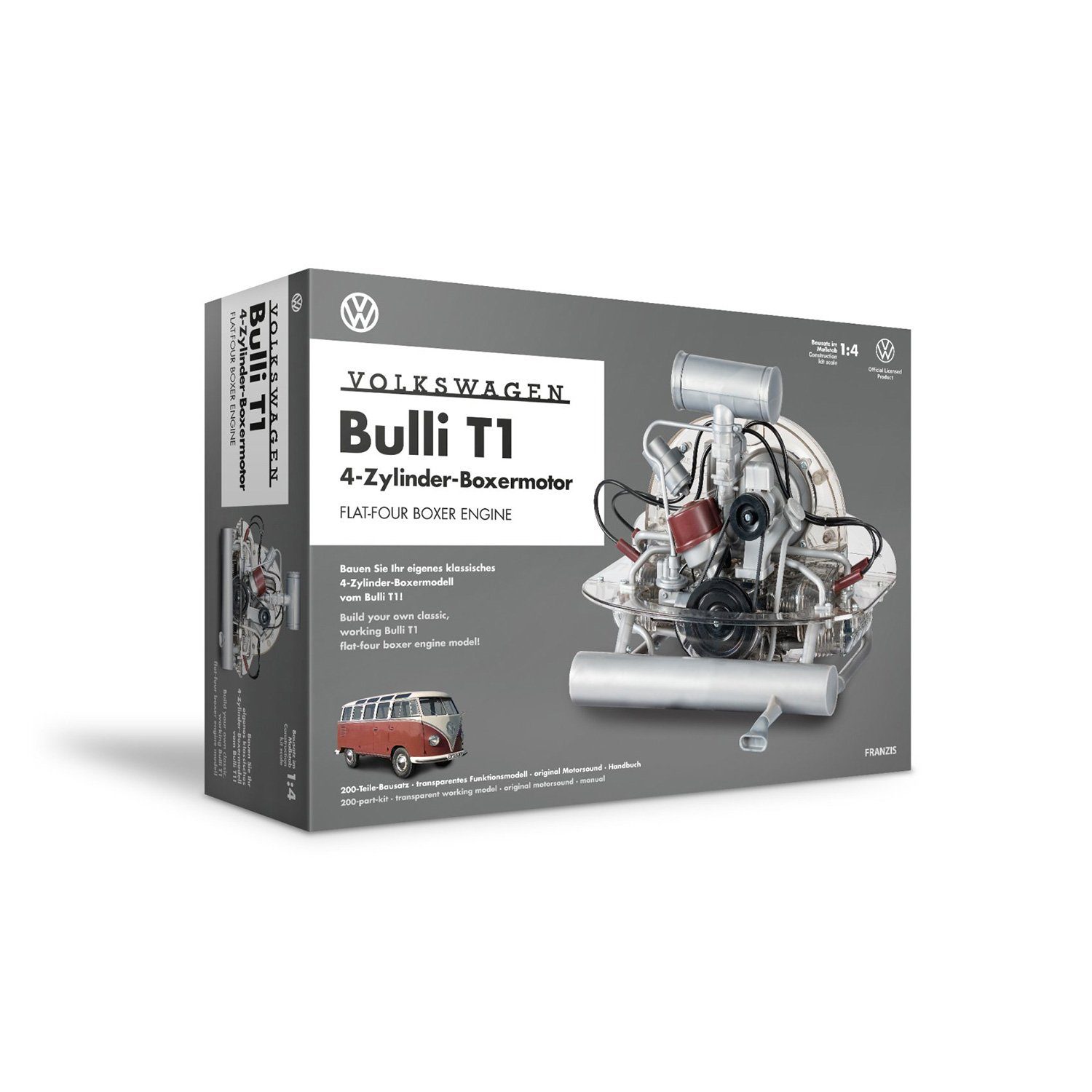 Bausatz 3D-Puzzle 4-Zylinder-Motor Bulli Puzzleteile T1, - Franzis