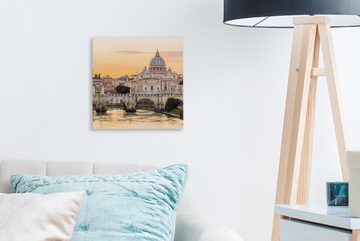 OneMillionCanvasses® Leinwandbild Italien - Skyline - Rom, (1 St), Leinwand Bilder für Wohnzimmer Schlafzimmer