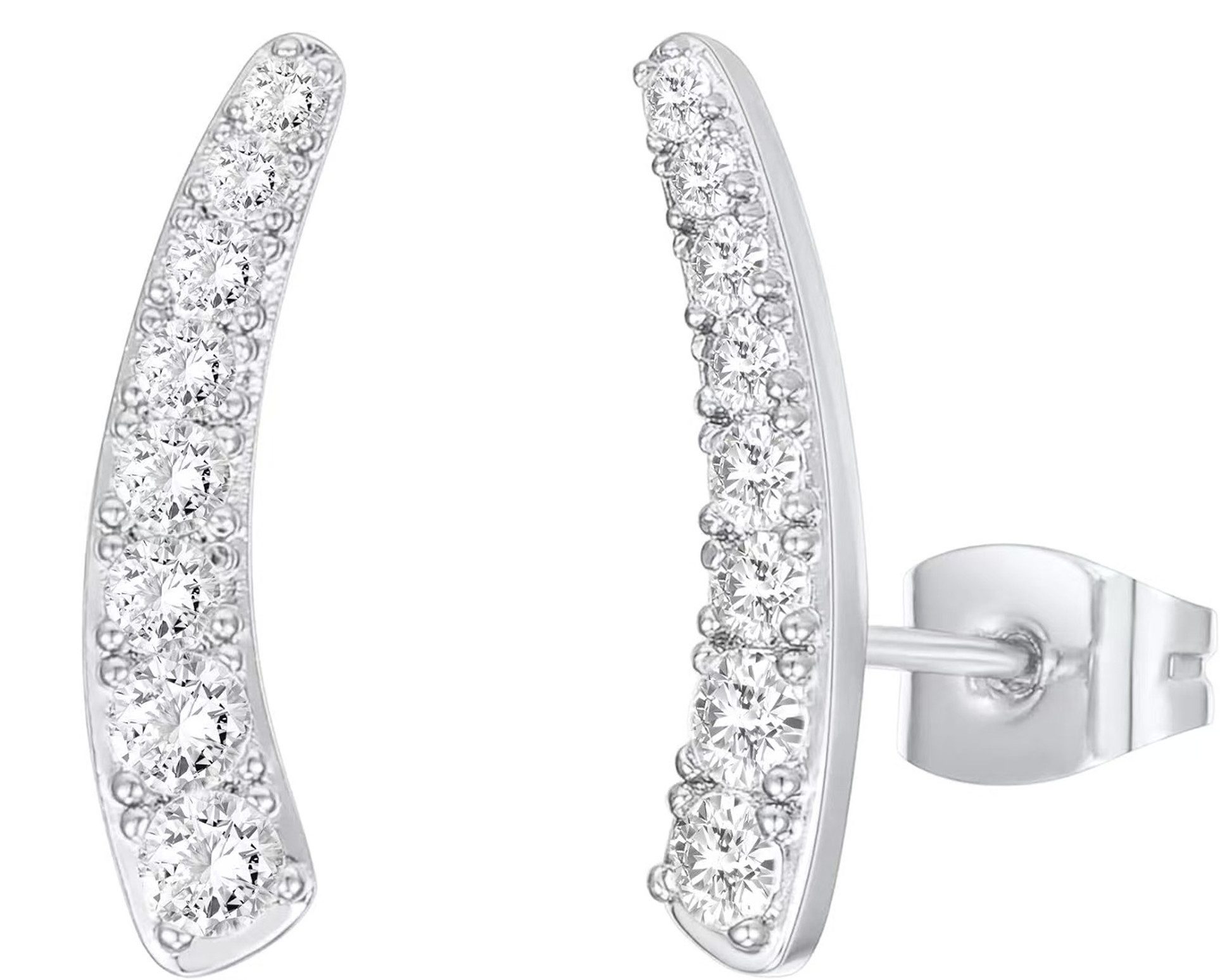 Paar Ohrstecker mit Ohrklemme Diamantohrstecker,D/E,VVS/VS,Für Damen,14KWeißgold/Gelbgold/Roségold