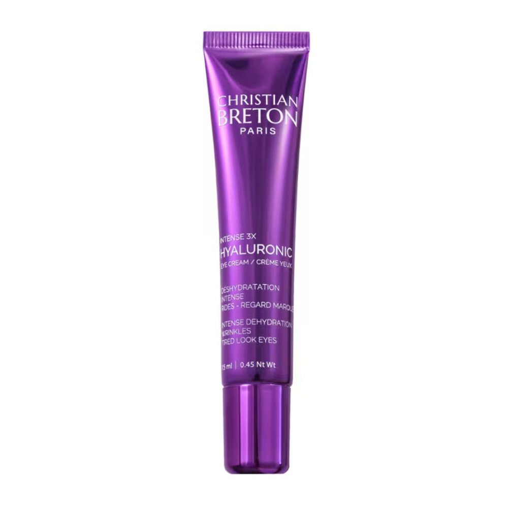Christian Breton Augencreme, Intense 3X, Hyaluronsäure, feuchtigkeitsspendende Augencreme, 15 ml