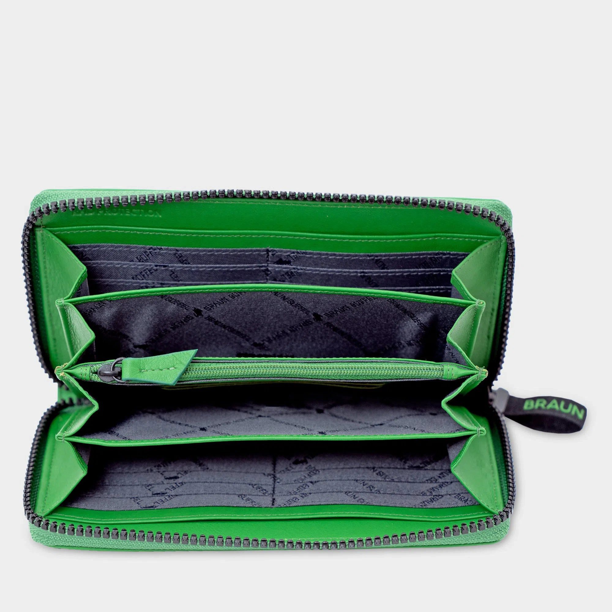 Braun Büffel Geldbörse CAPRI RFID RV-Geldbörse L 18CS grün