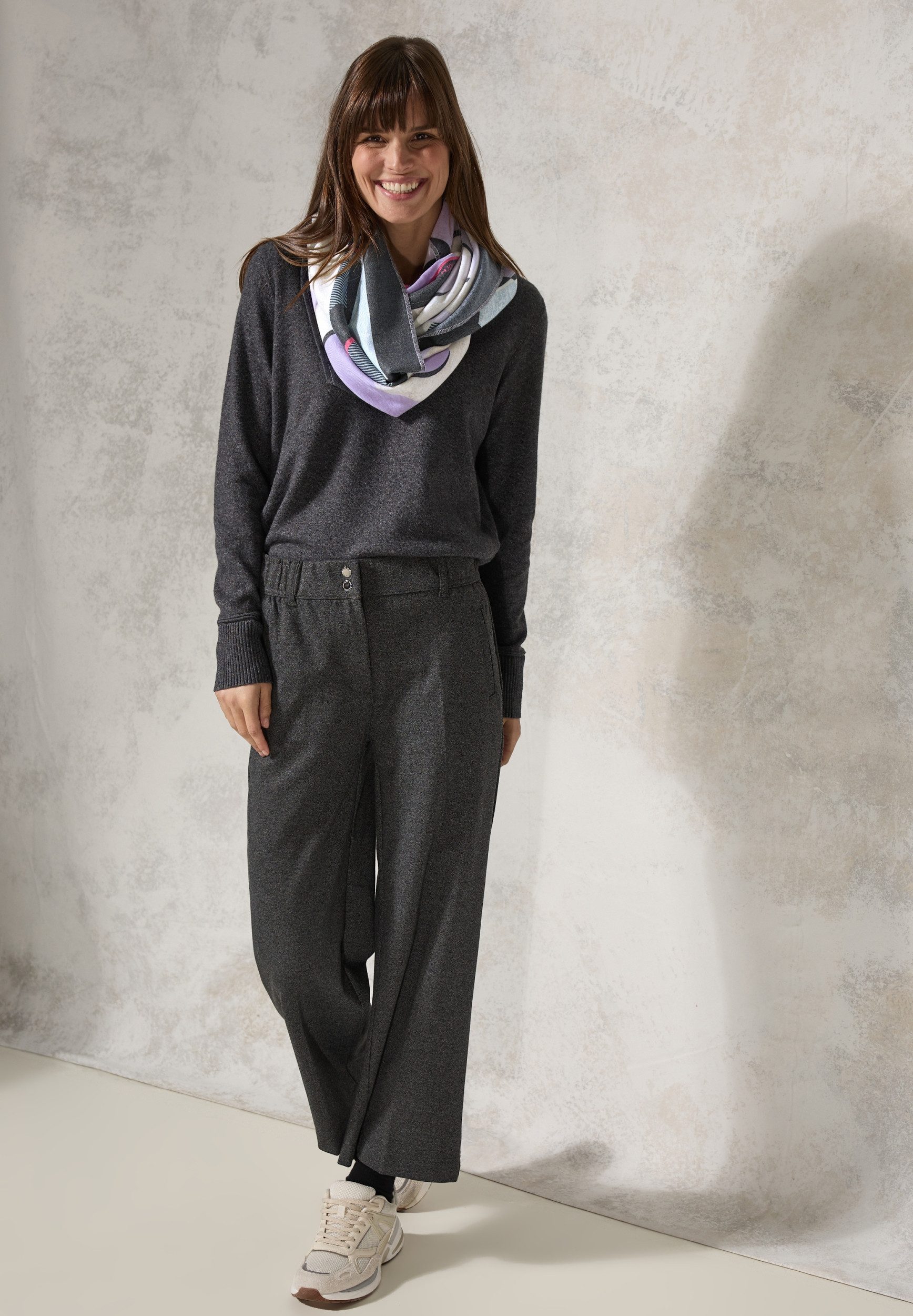 CECIL Modetuch O_Cozy Print Loop dark navy blue günstig online kaufen