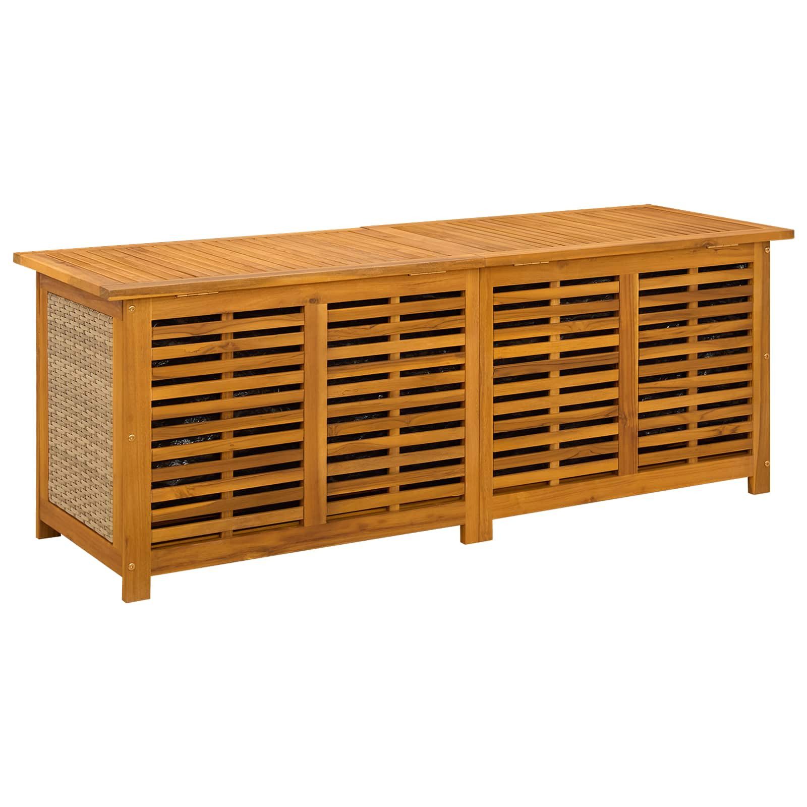 vidaXL Gartenbox Gartenlagerbox 185 L Massivholz 150 x 50 x 56 cm Beige (1 St), Garten Schachtel