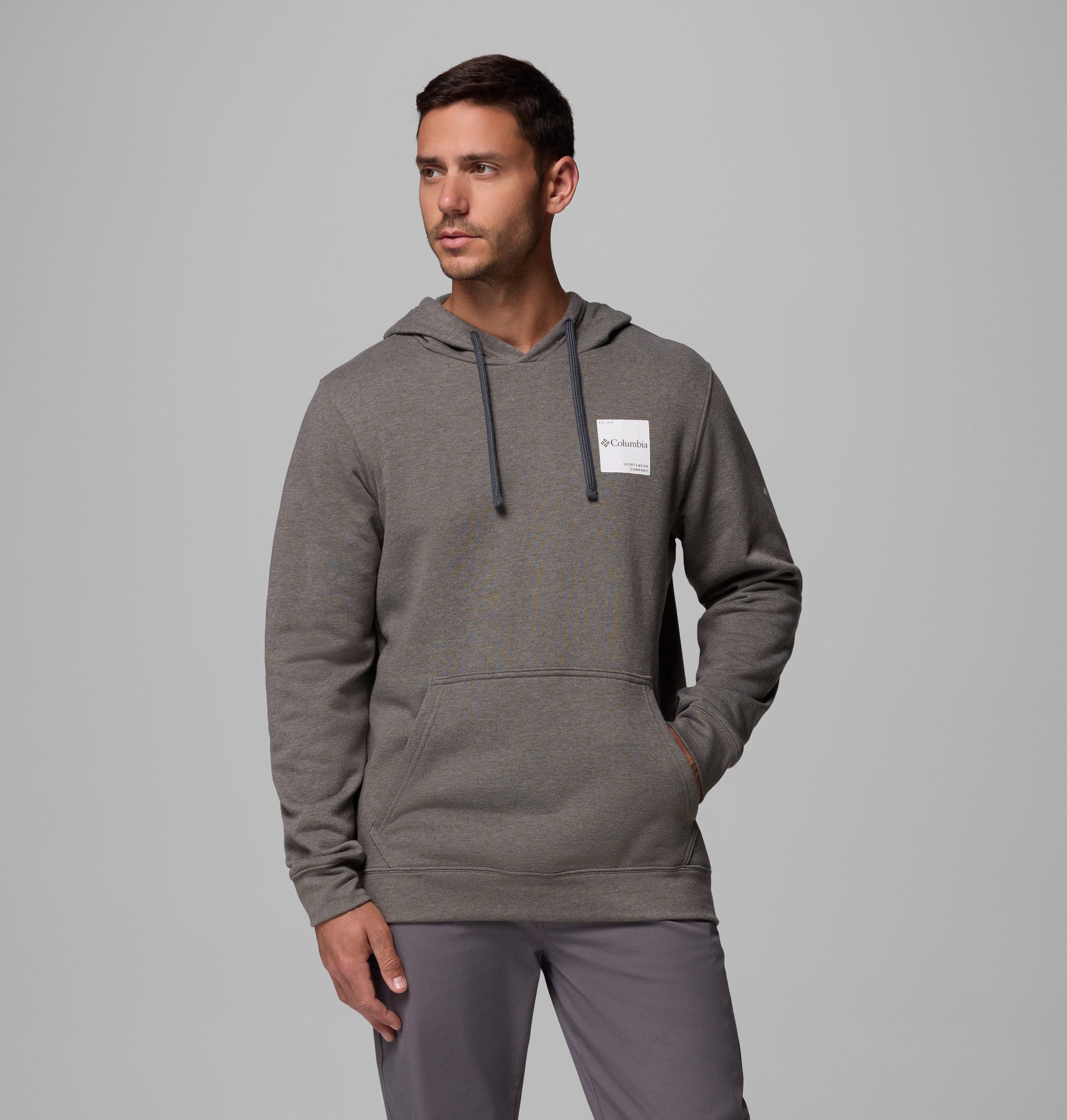 Columbia Kapuzensweatshirt Columbia Trek™ Hoodie für sportliche Aktivitäten, mit Kapuze und Kordelzug, mit Logodruck