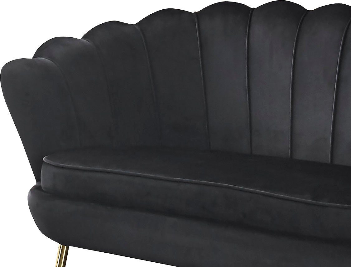 Clam, Schwarz cm 136 SalesFever Muscheldesign, extravagantes 2-Sitzer Breite