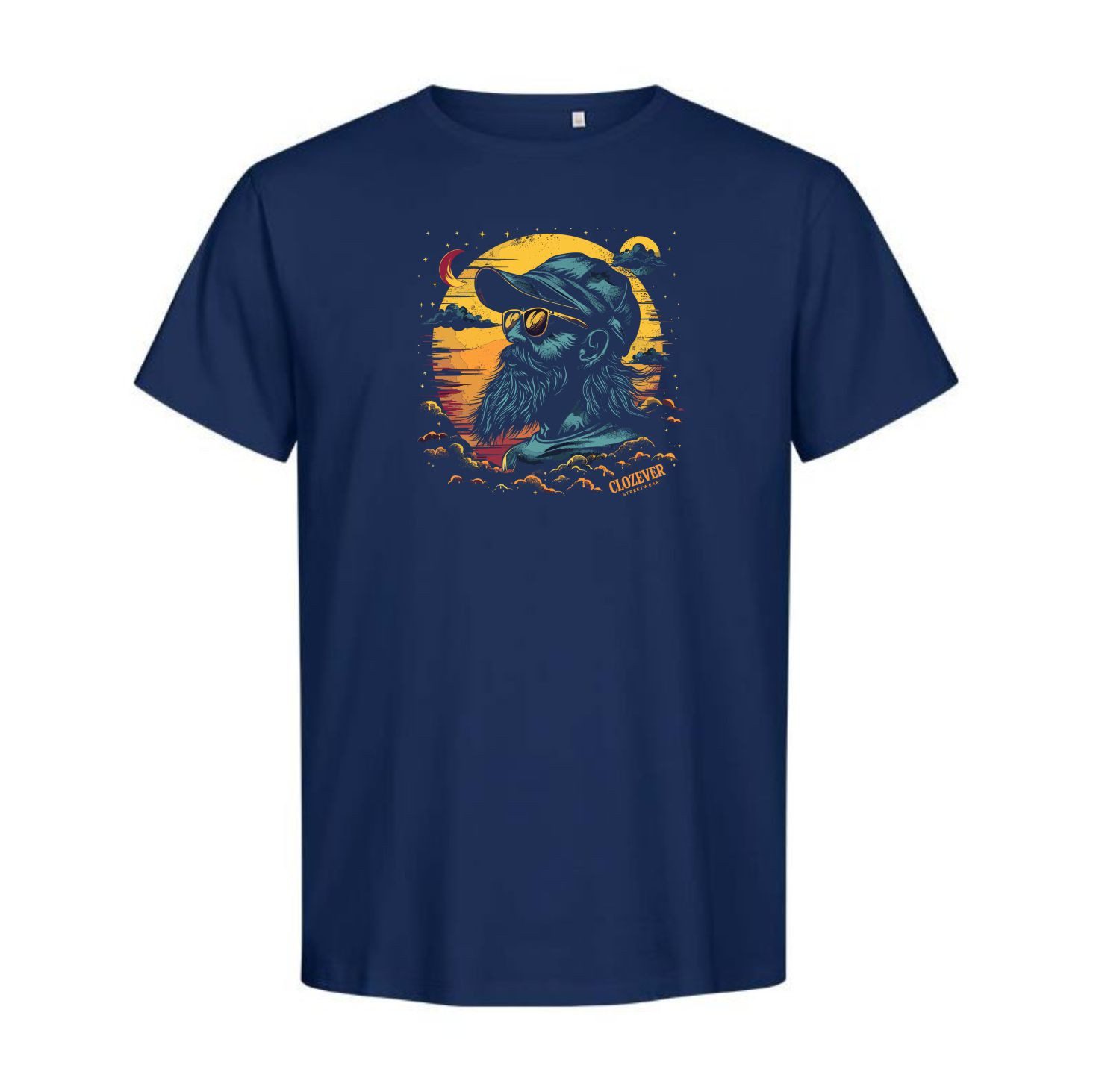 CLOZEVER Print-Shirt hbs T-Shirt French Navy/S