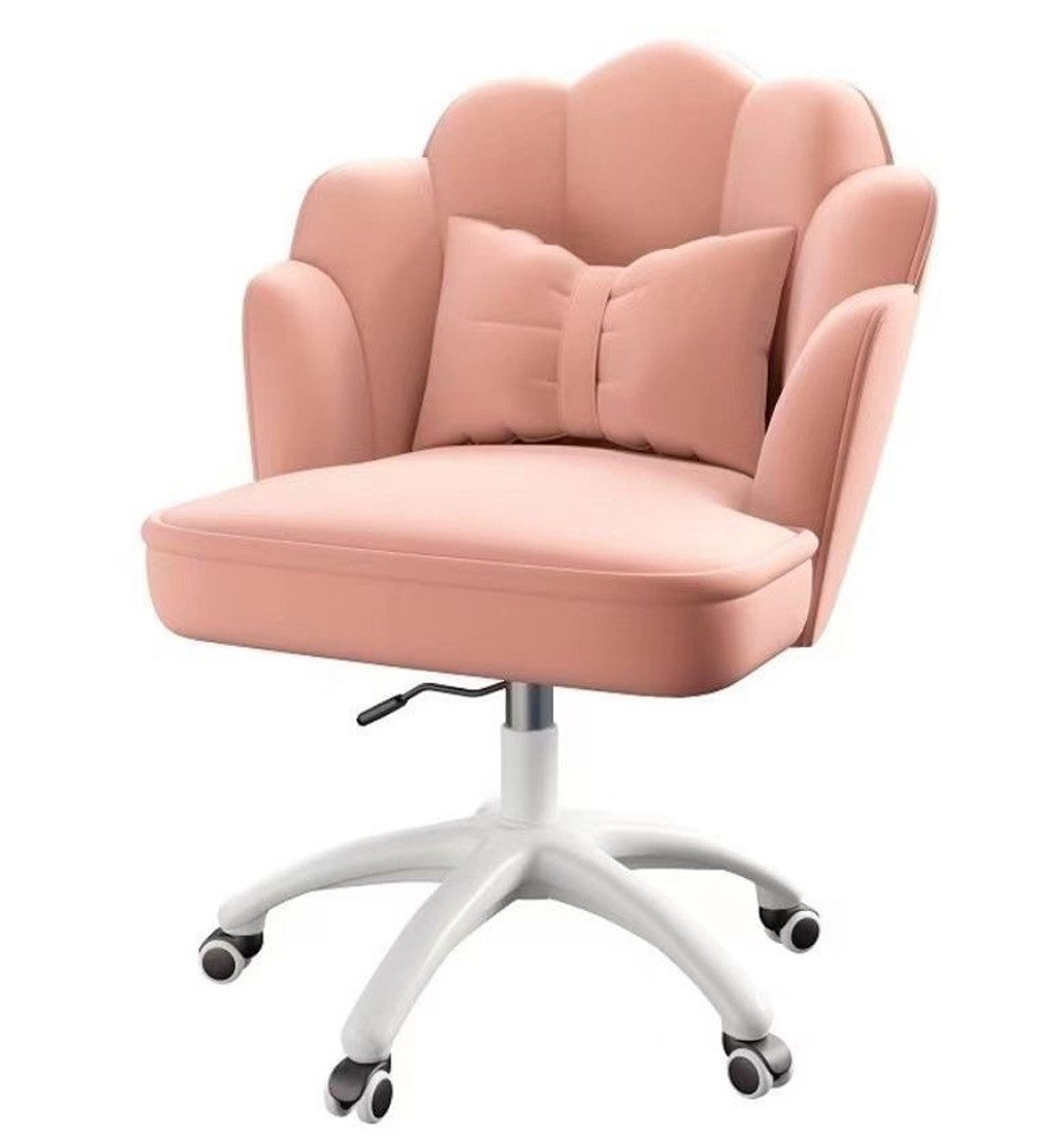 habeig Kinderstuhl Drehstuhl beige oder rosa 78x56cm gepolstert inkl. Kissen Sessel, 360° drehbar