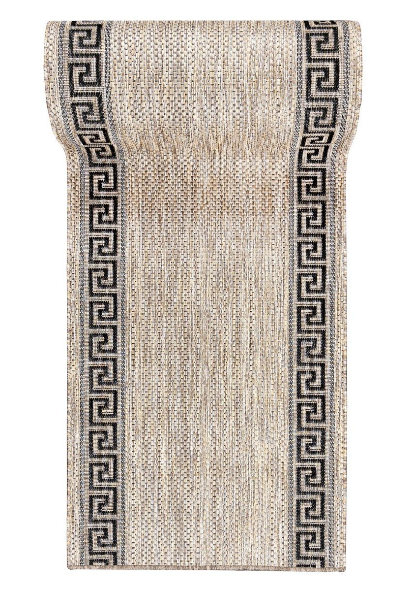 Mazovia Läufer Modern Einfarbig Beige Creme Balkon, Terrasse, Garten, Flur, Fußbodenheizung