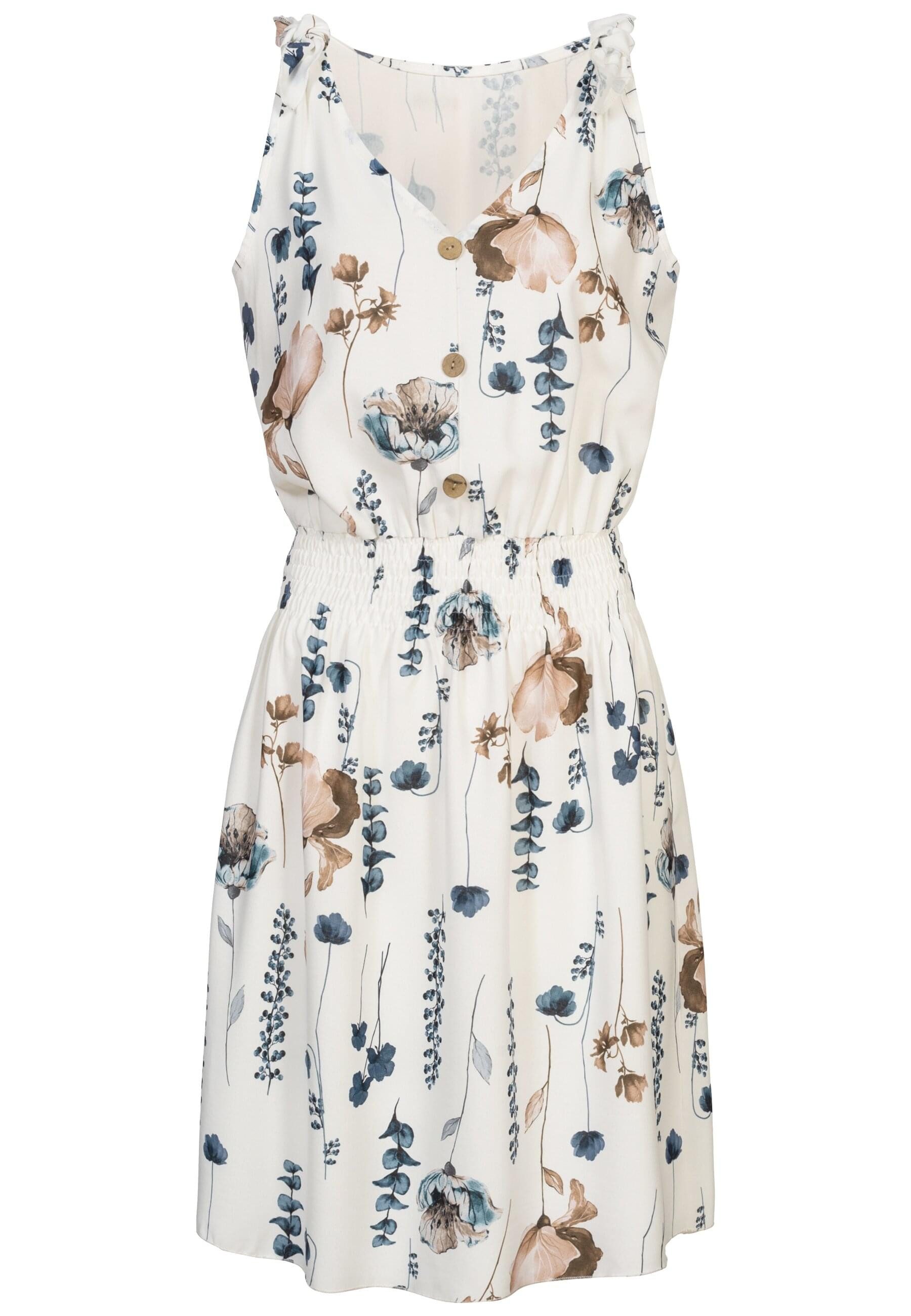 CLOUD 5IVE Shirtkleid CLOUD 5IVE Dress with buttons and knot details floral print (1-tlg)