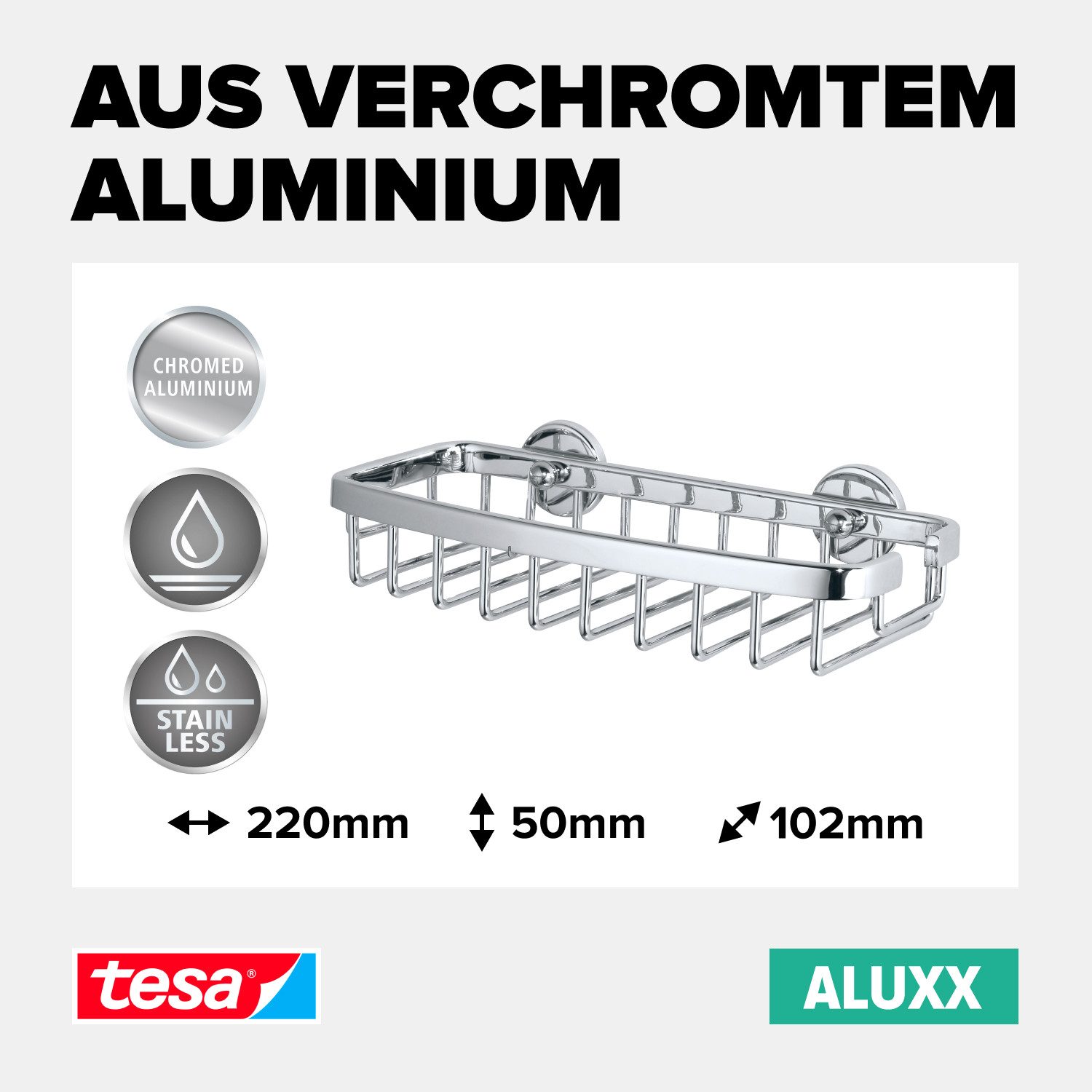tesa Duschablage ALUXX Duschablagekorb ohne Bohren günstig online kaufen