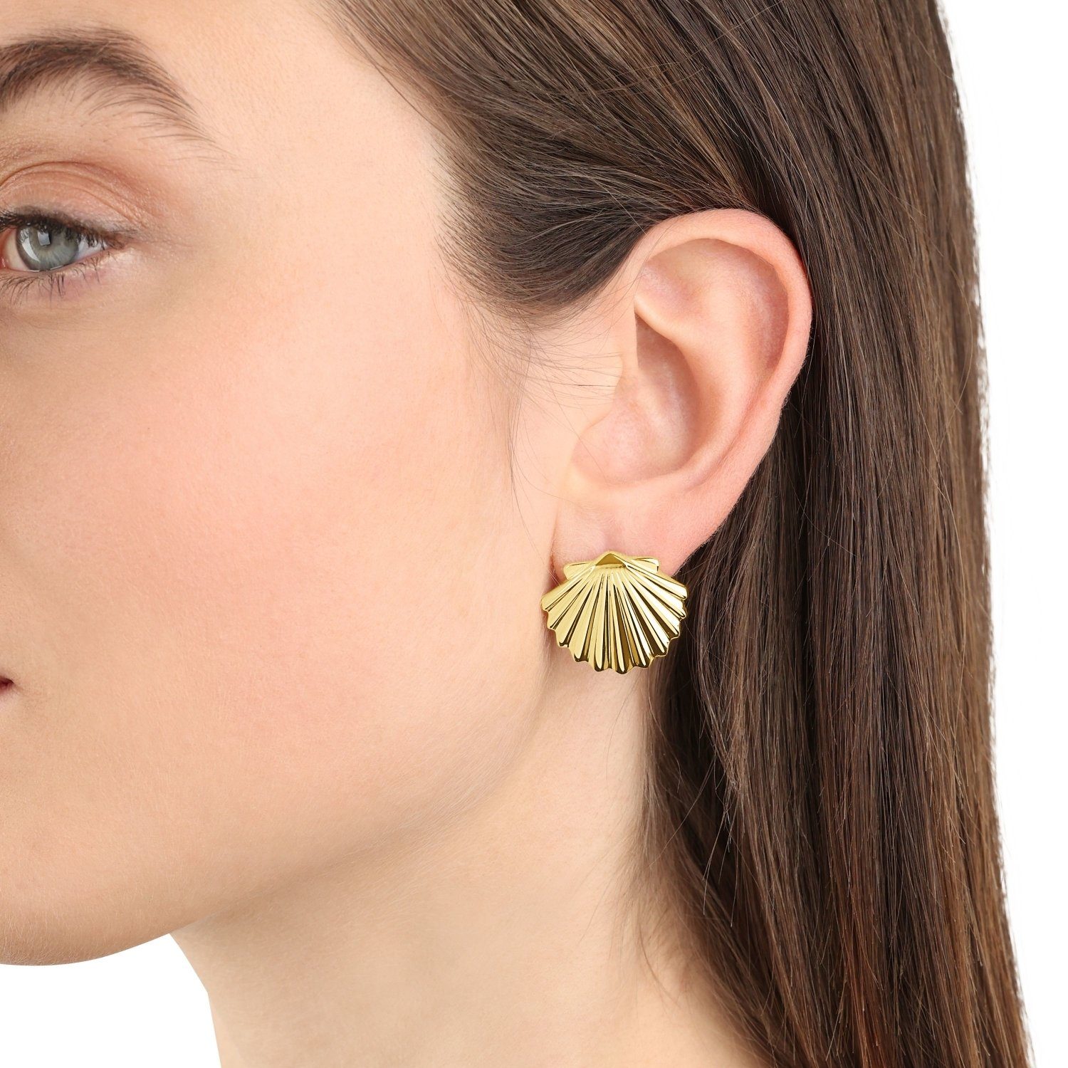 Noelani Paar Ohrstecker Noelani Ohrstecker für Damen, Edelstahl, Muschel (Ohrstecker, 4-tlg)