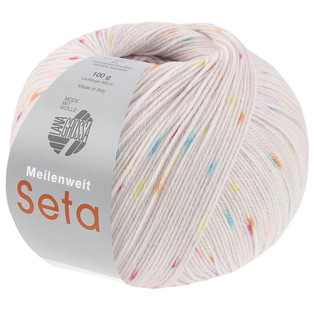 LANA GROSSA MEILENWEIT 100 g SETA BORNEO Häkelwolle, 420 m (Weiches 4-fach Sockengarn mit Seide-Anteil), 100 g