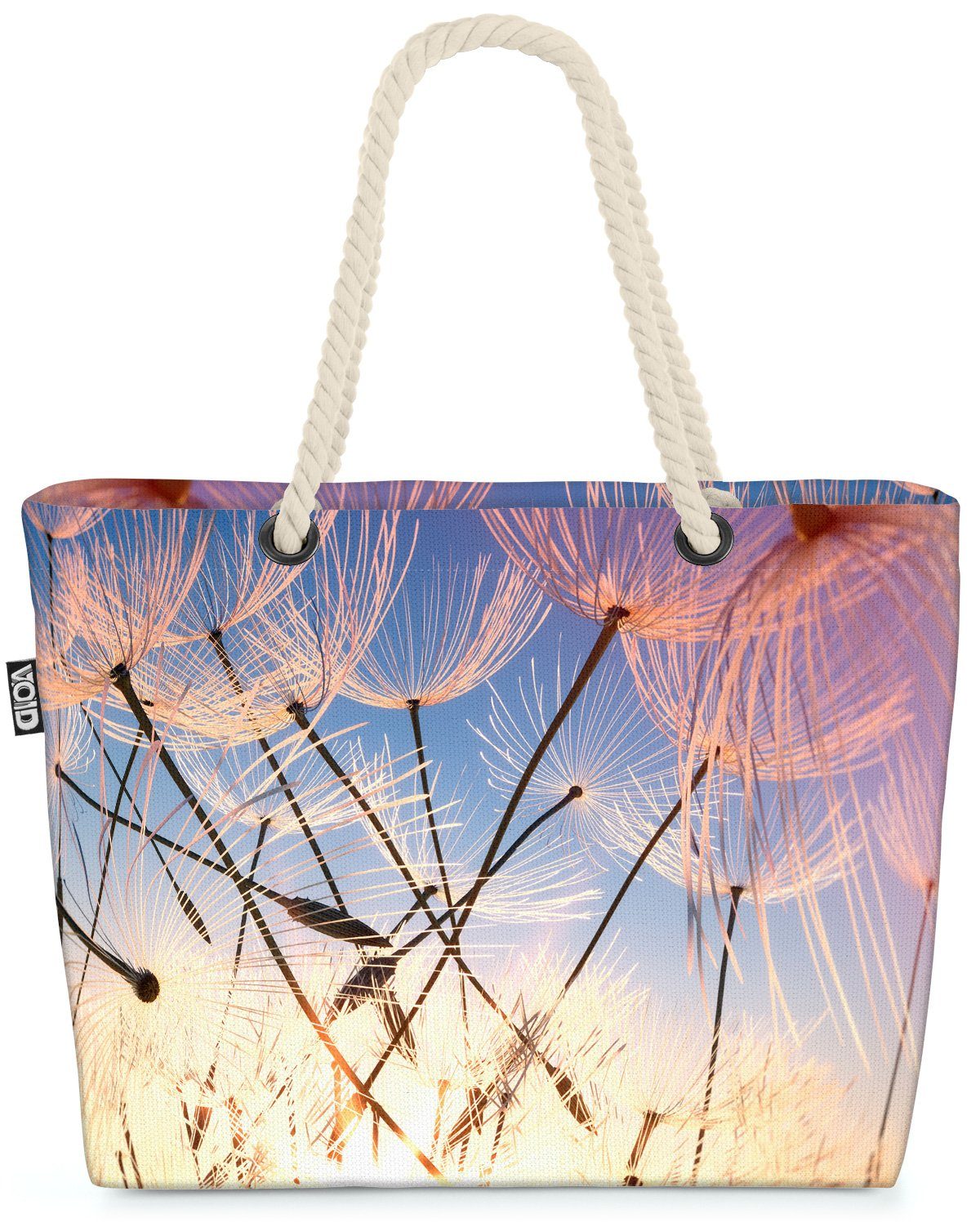 VOID Strandtasche (1-tlg), Pusteblume Himmel Blumen Löwenzahn Sommer Wiese Sonne Garten Wiese Bl | Strandtaschen