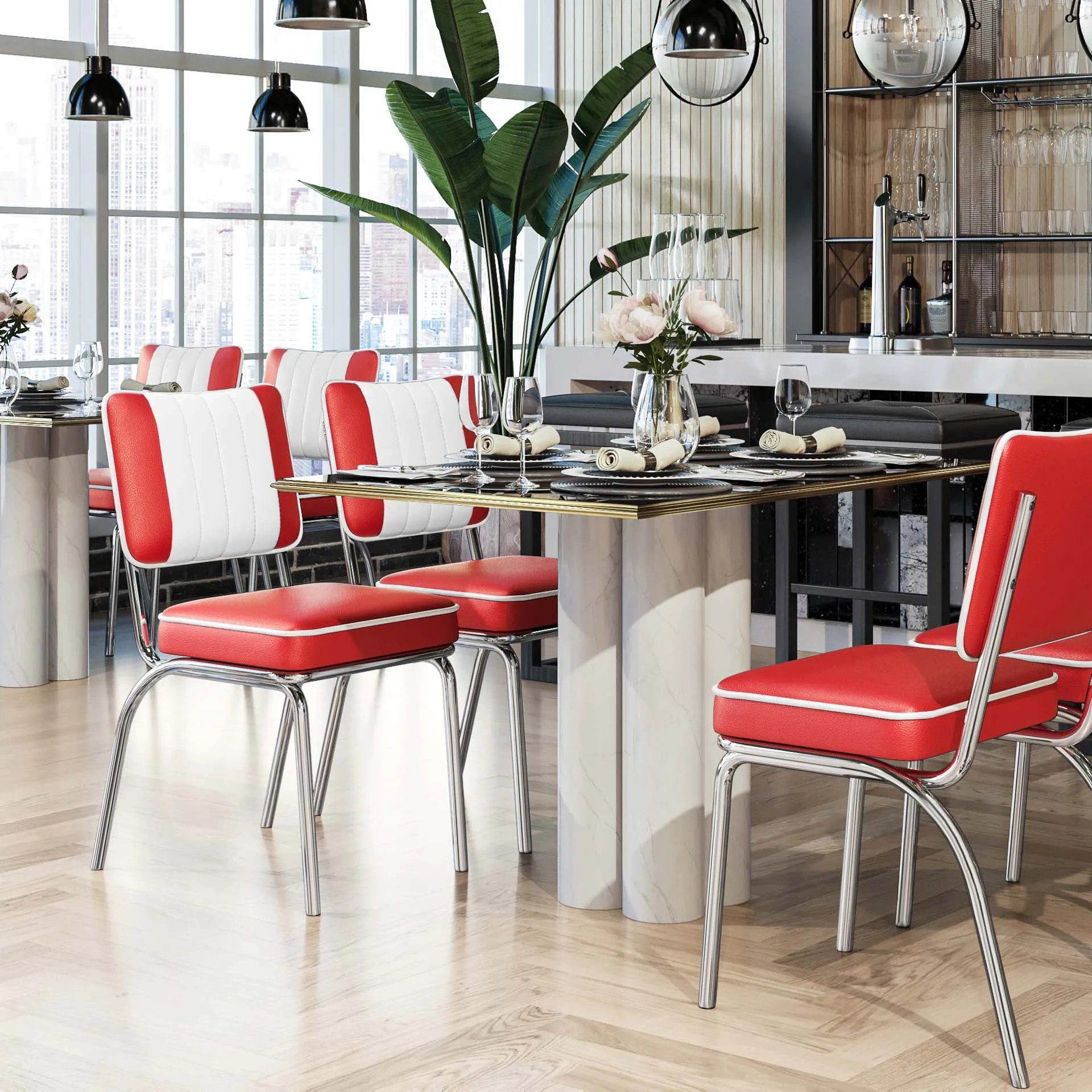 GGMMÖBEL Bistrostuhl DINER STEEL CHROME