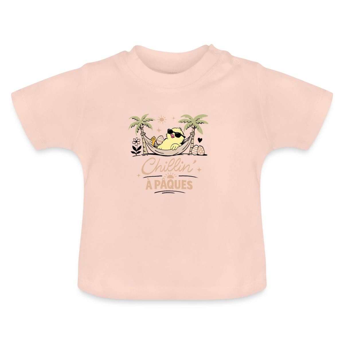 Spreadshirt T-Shirt Chillin' À Pâques Küken In Hängematte Ostern Baby Bio-T-Shirt (1-tlg)
