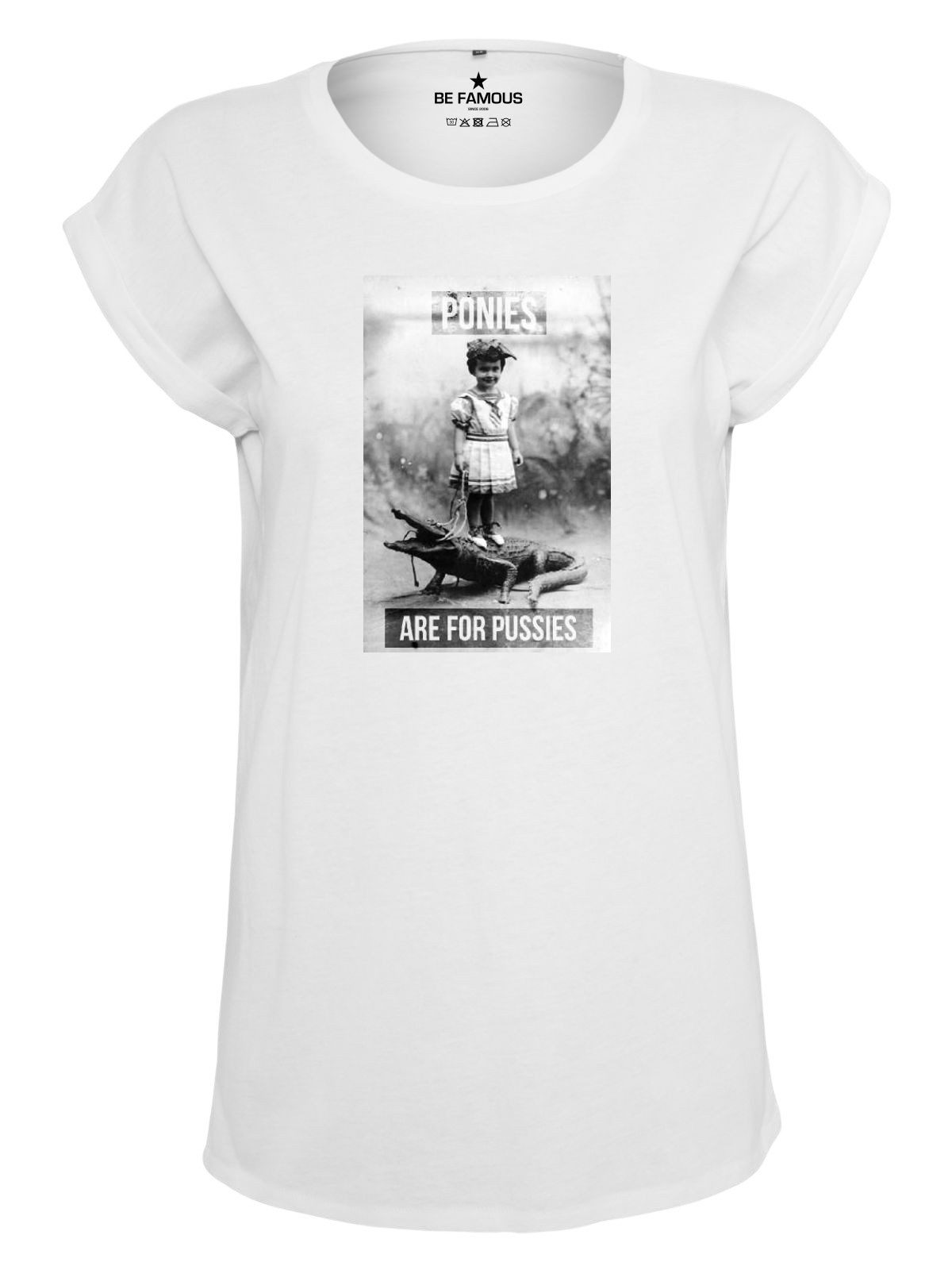 Be Famous Print-Shirt Classic Roll Up Pussies (1-tlg., keine)