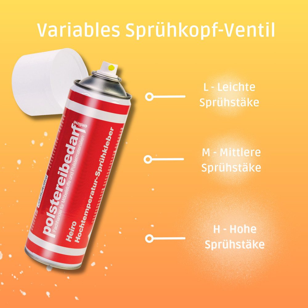 Heiro Sprühkleber Heiro Hochtemperatur Sprühkleber Rot 500 ml – Bild 5 von 5