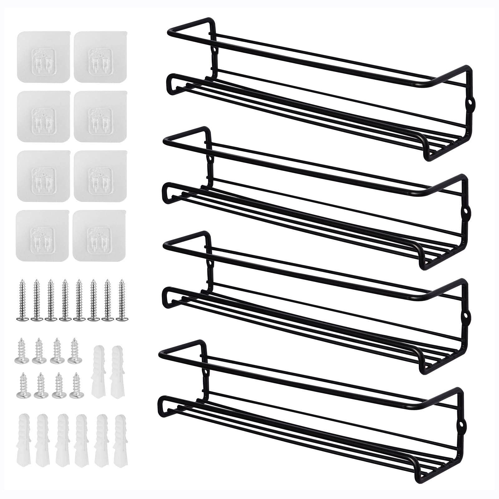 Youyijia Gewürzregal 4 Gewürzregal Hängende Wand Gewürzregale kein Bohren E günstig online kaufen