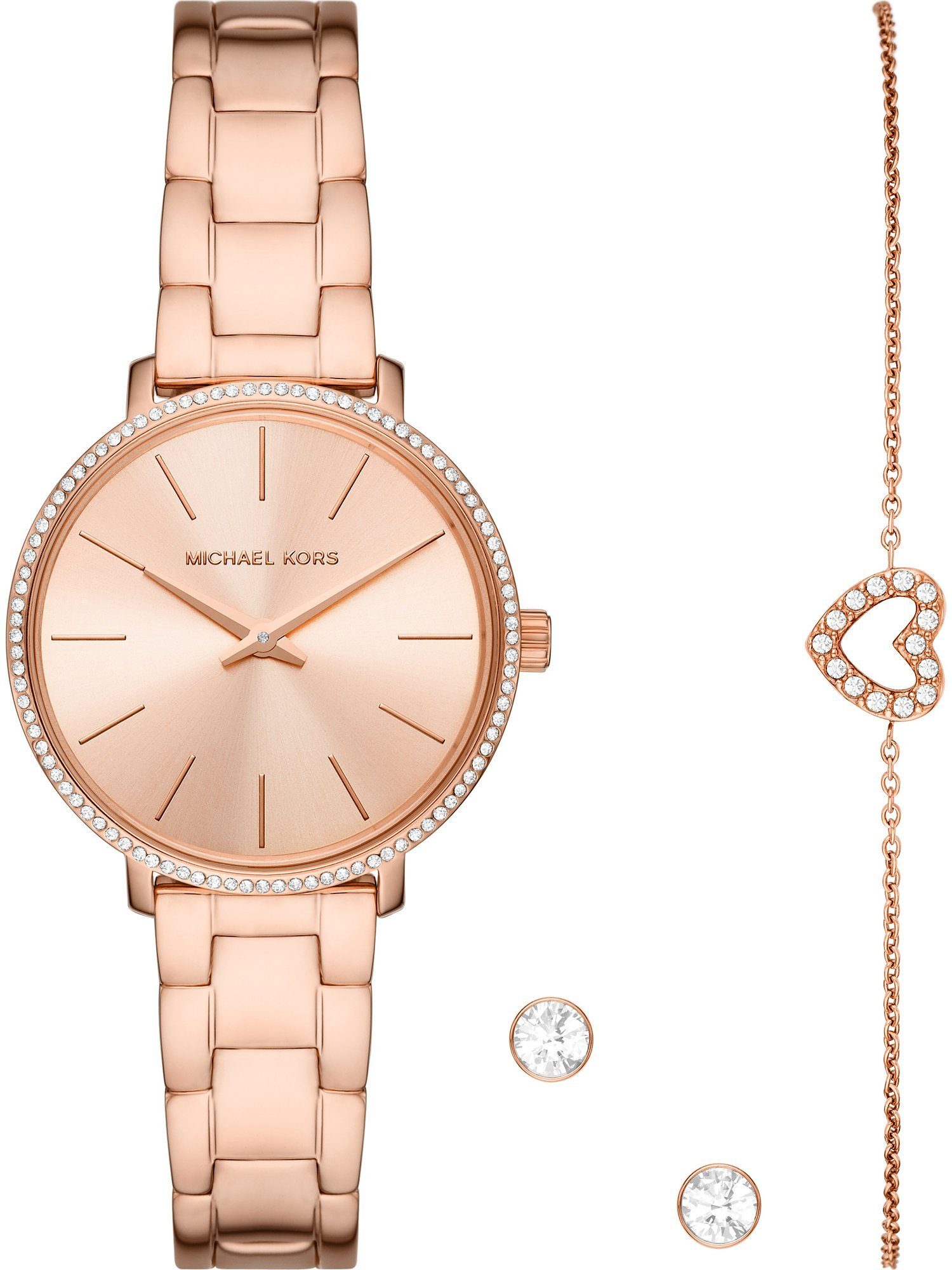 MICHAEL KORS Quarzuhr Michael Kors Damen-Uhren-Sets Analog Quarz