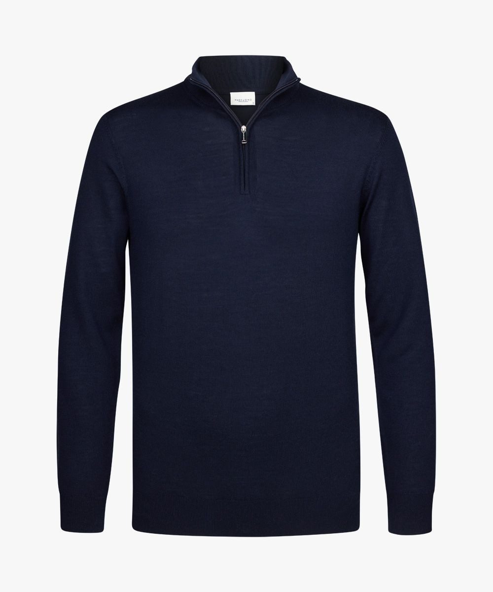 Profuomo Troyer PULLOVER HALF ZIP NAVY