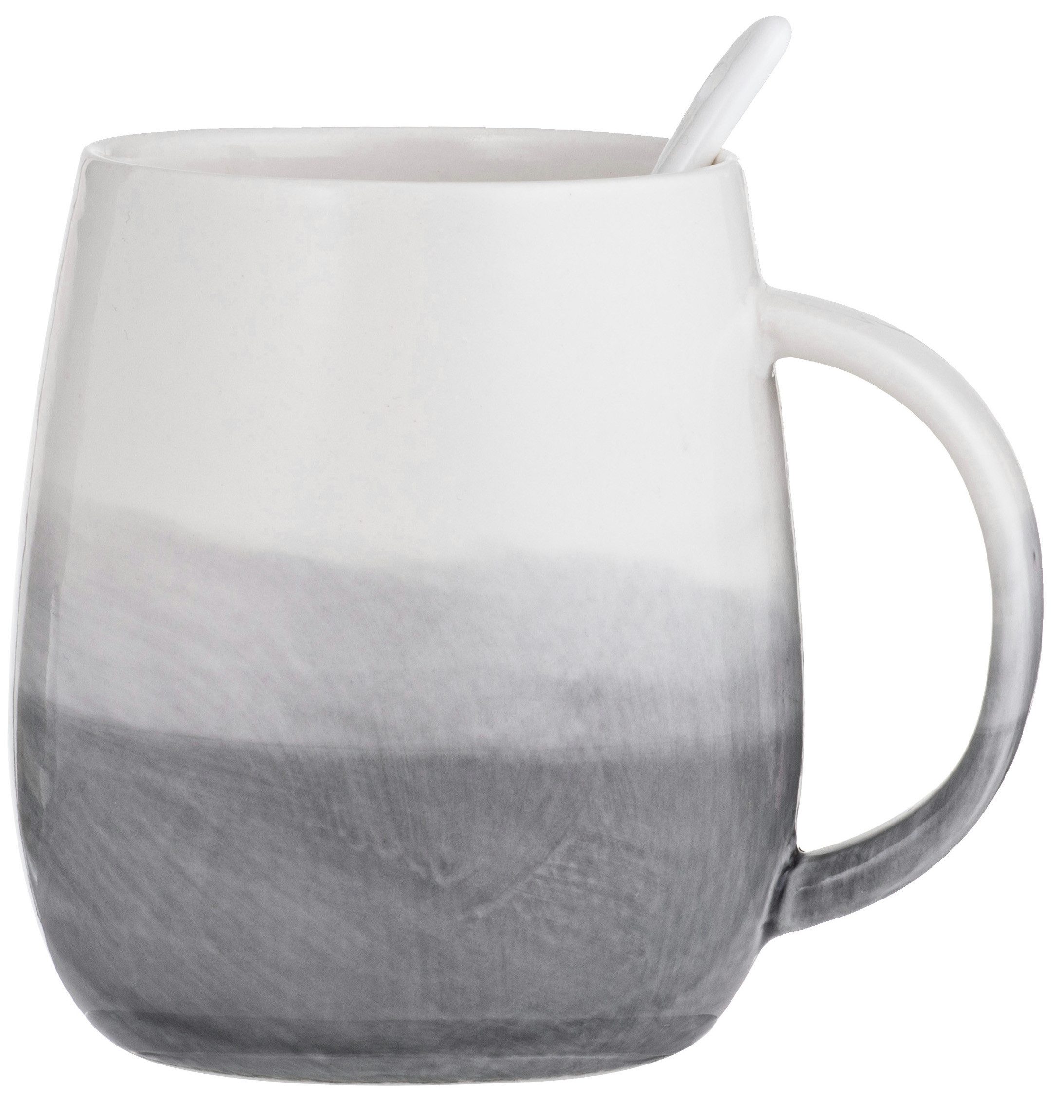 Ladelle Becher Immerse schattiert hellgrau Becher- & Löffel-Set 12cm, Keramik