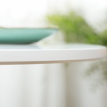HOMCOM Esstisch Bartisch Säulentisch mit Stahlbein (Esszimmerisch, 1-St., Runder Wohzimmertisch), BxLxH: 70x70x75 cm