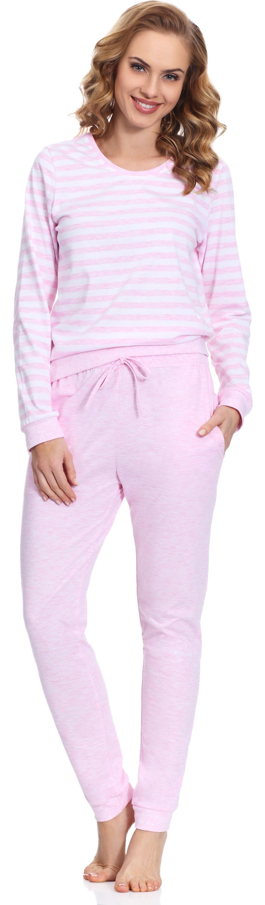 Schlafanzug Schlafanzug Merry Damen Rosa Style MS10-107